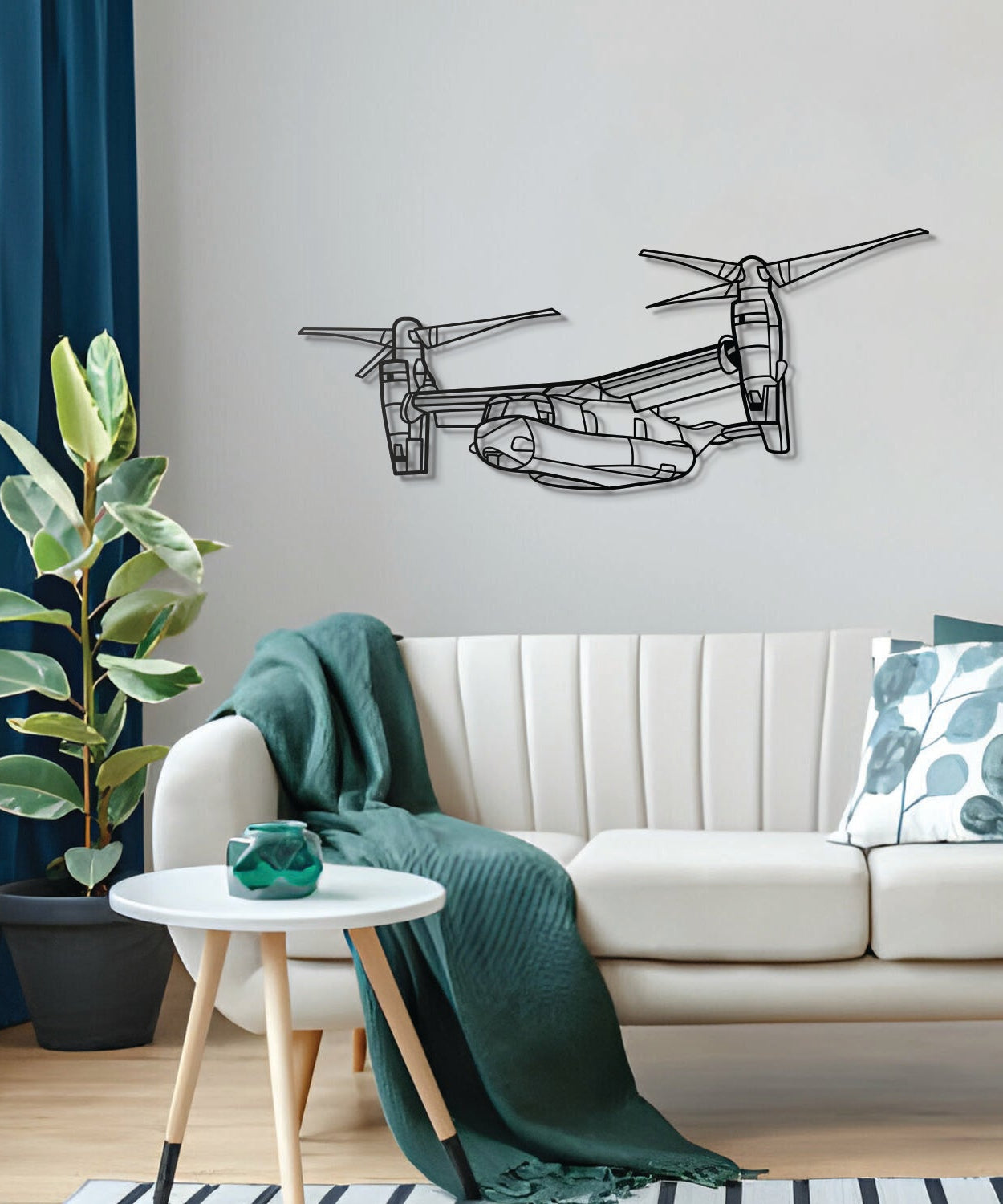 CV-22 Osprey Winkel Metall Flugzeug Wandkunst - NCP0375