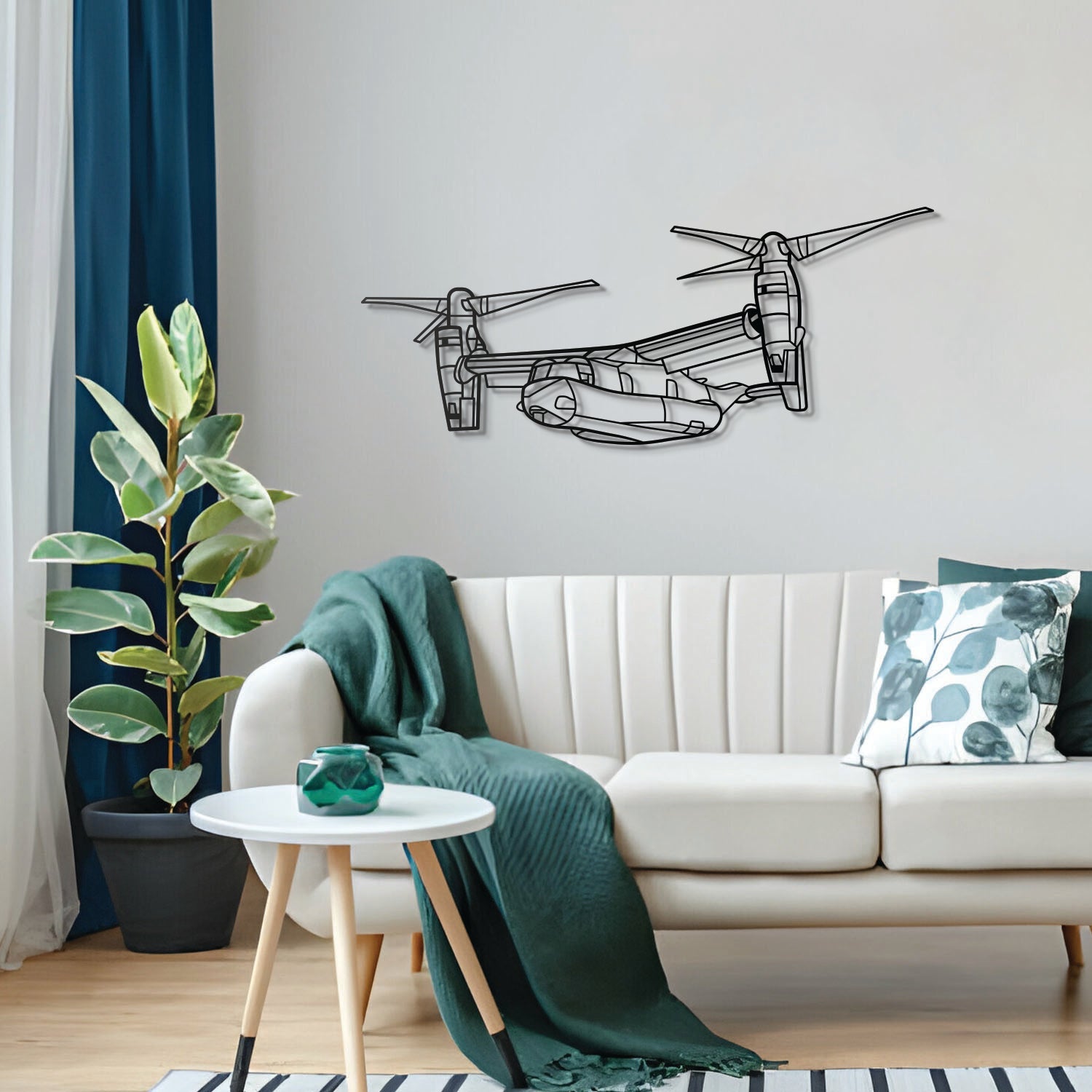 CV-22 Osprey Winkel Metall Flugzeug Wandkunst - NCP0375