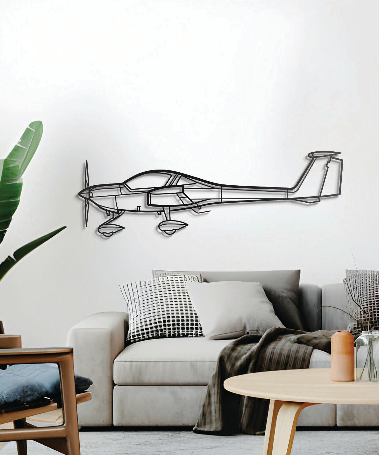 DA20 Metallflugzeug Wandkunst - NCP0168