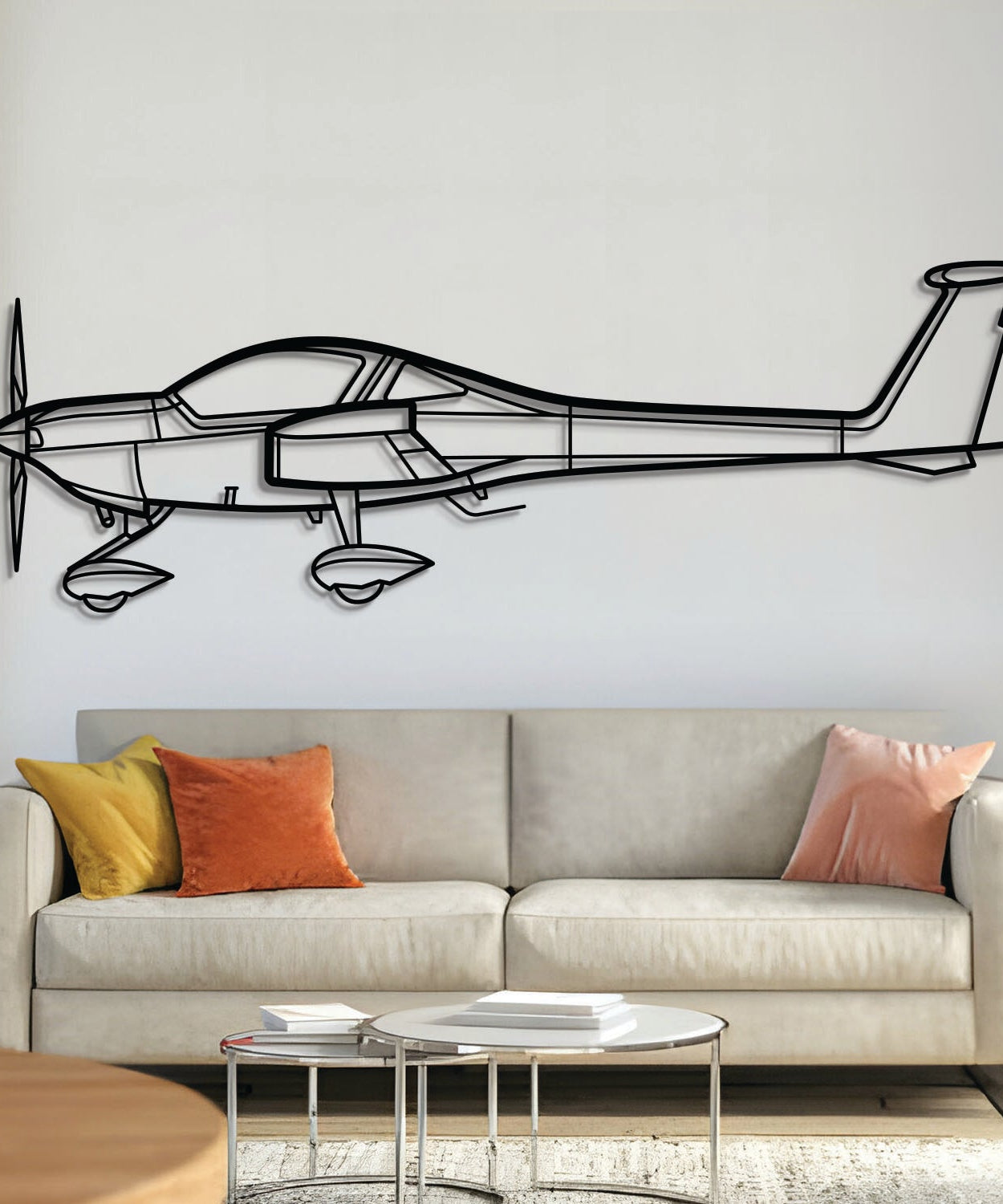DA20 Metallflugzeug Wandkunst - NCP0168