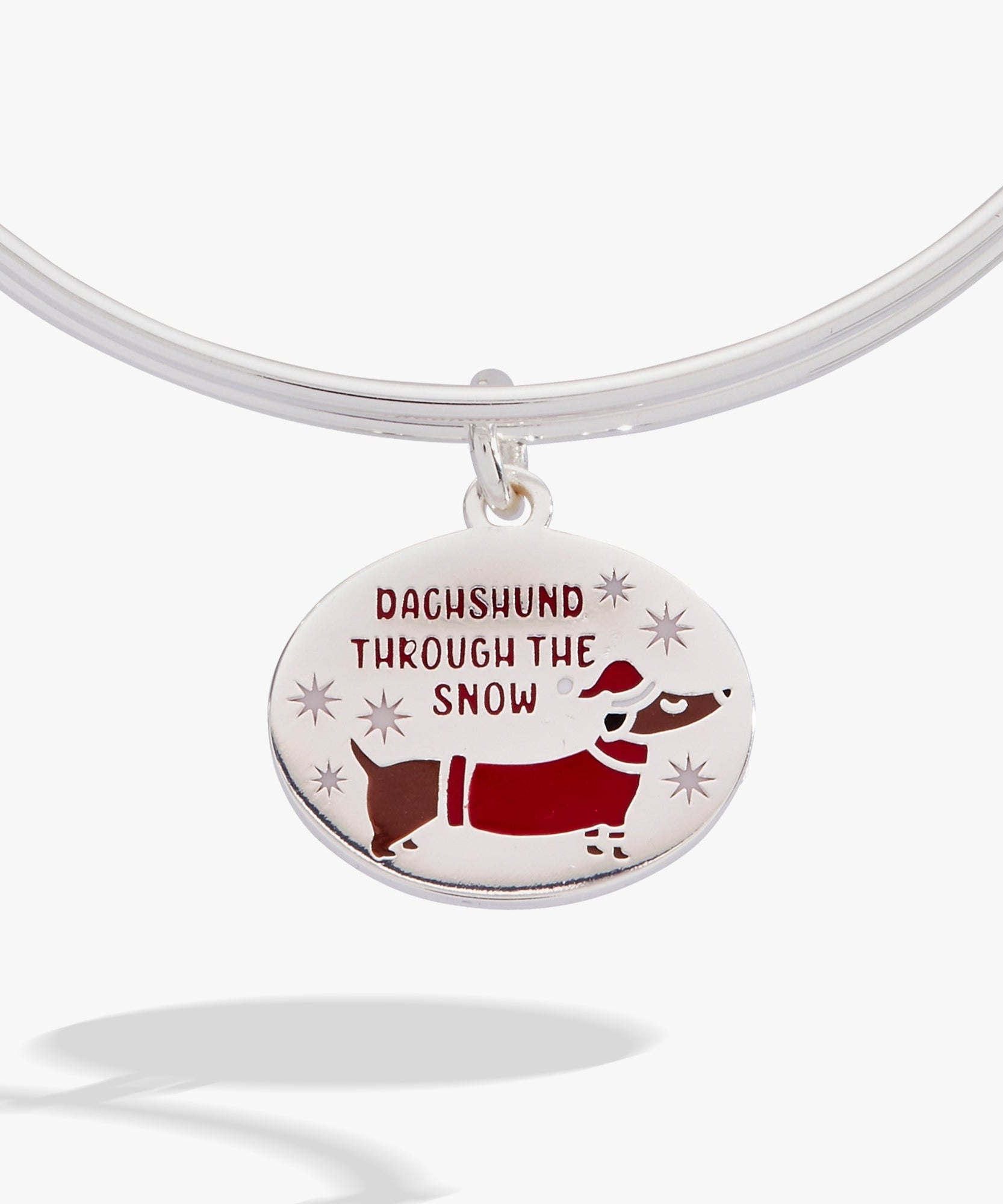 'Dachshund Through The Snow' Dog Charm Bangle