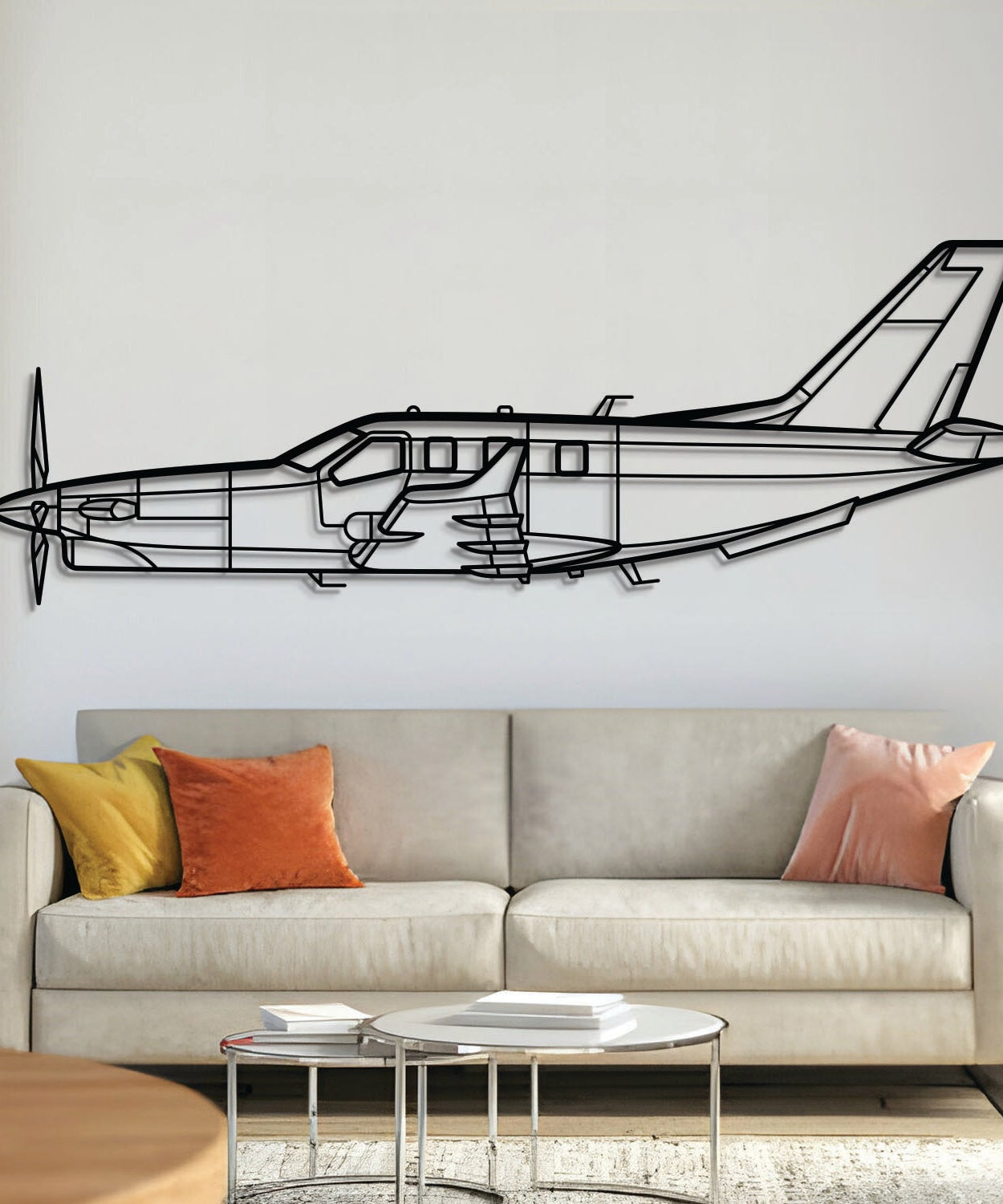 TBM 960 Metallflugzeug Wandkunst - NCP0199