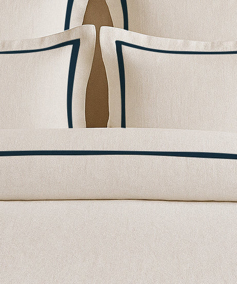 Linen Frame Trim Duvet Cover Set