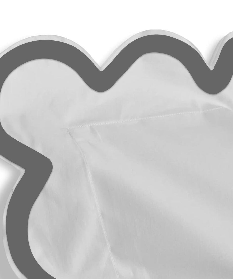 400TC Applique Scalloped Embroidery Cotton Duvet Cover Set