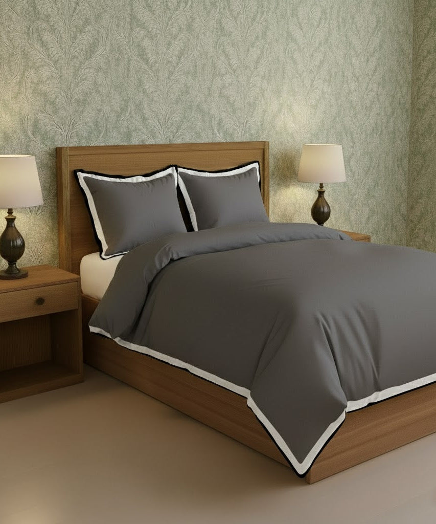 Black & White Border Frame Duvet Cover Set