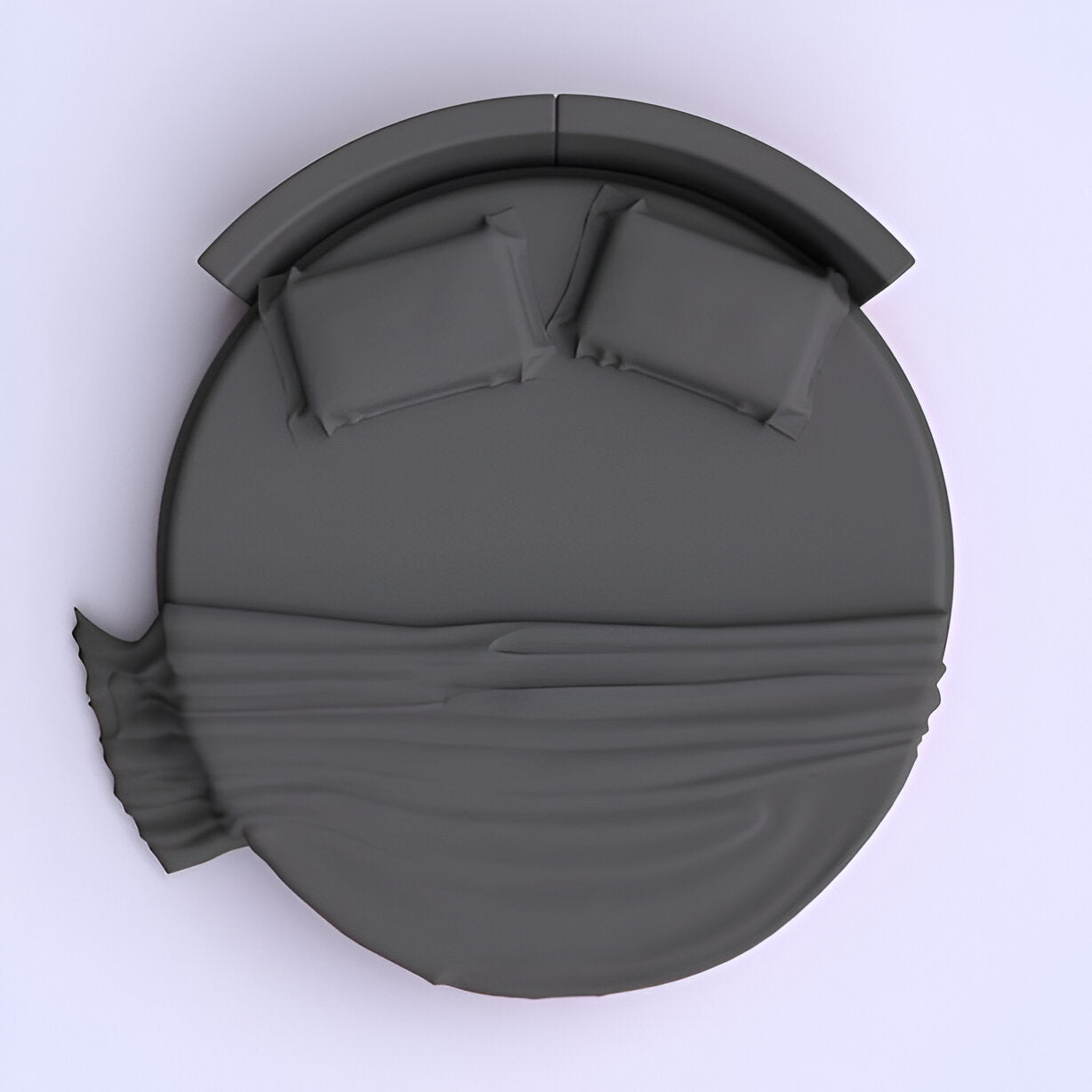 400TC Sateen Solid Cotton Round Duvet Cover Set