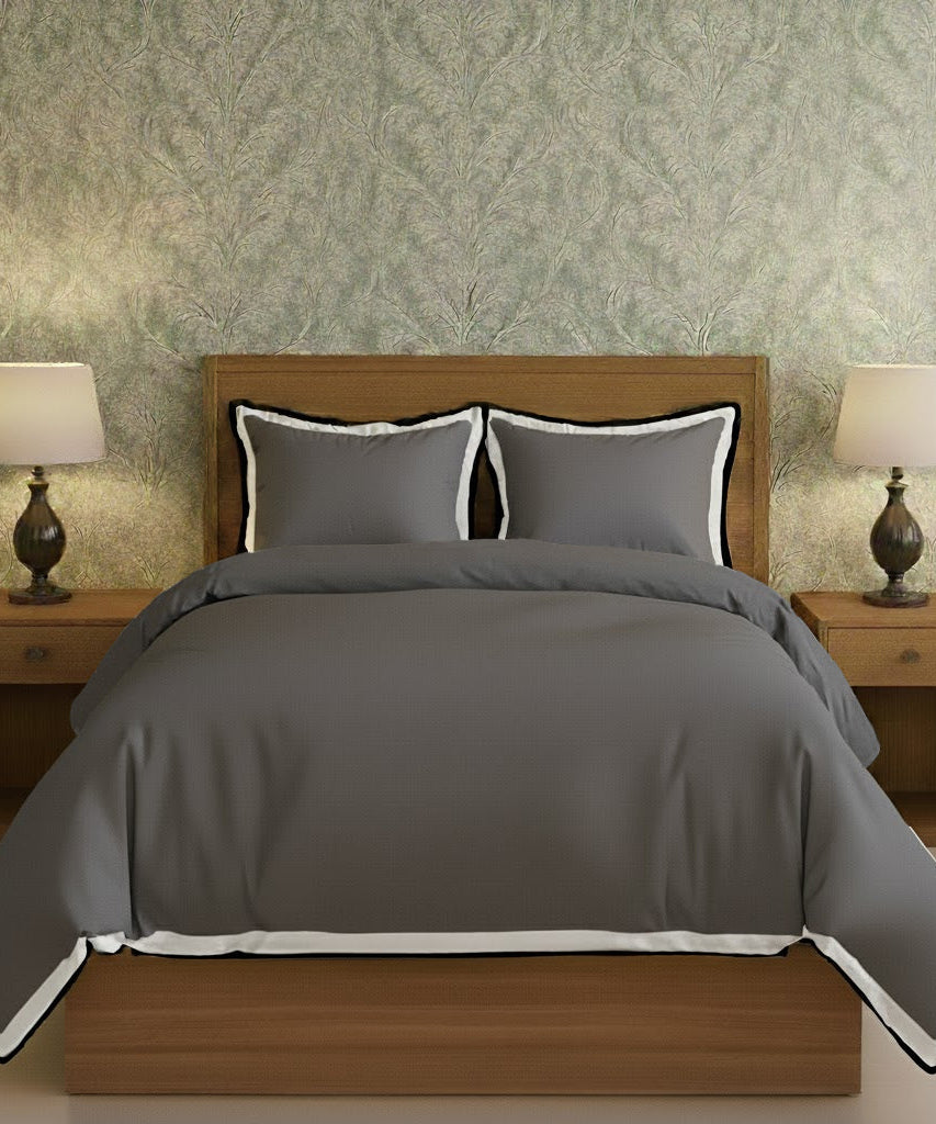 Black & White Border Frame Duvet Cover Set
