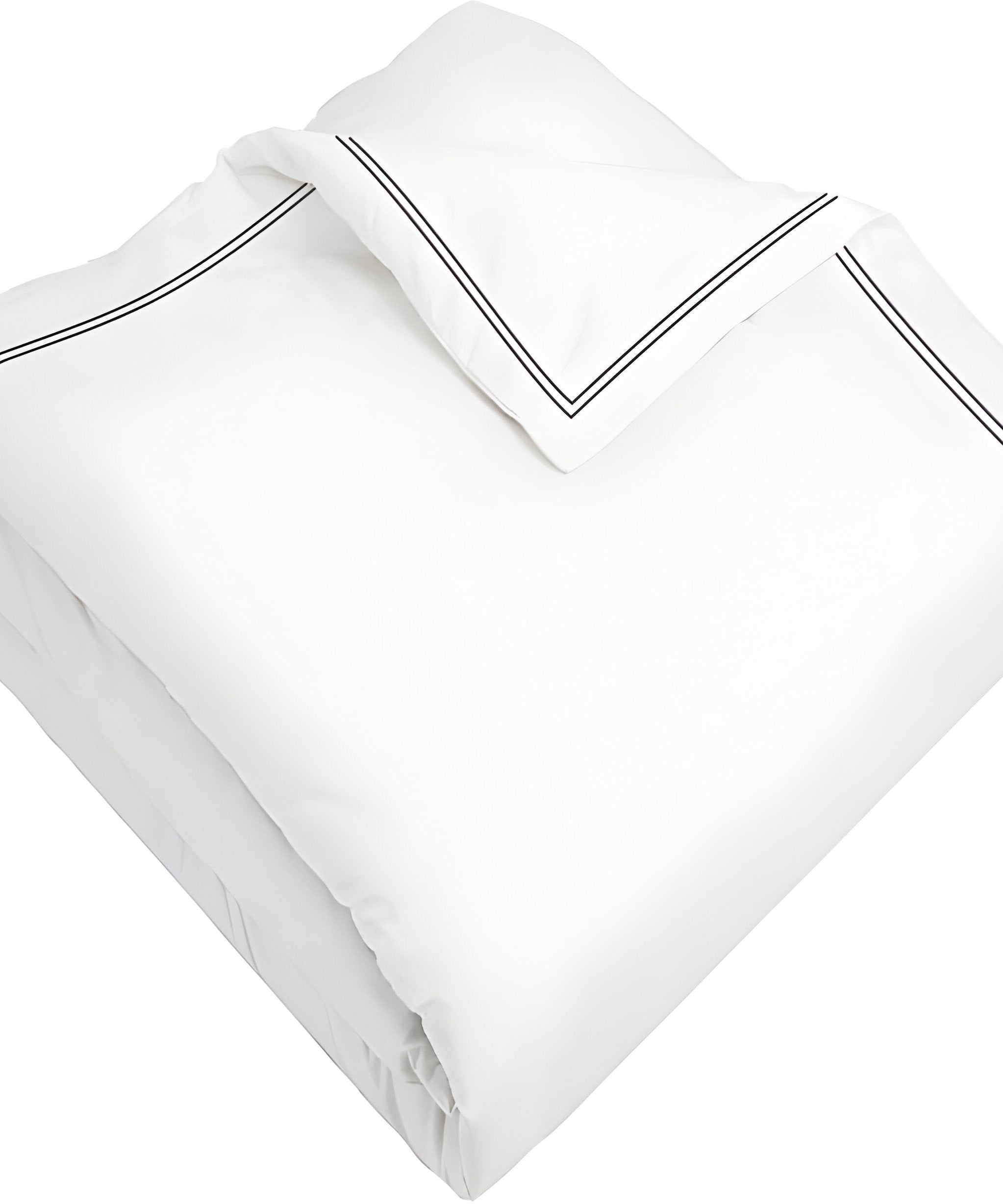 400TC Cotton Double Edge Embroidery Sateen Solid Duvet Cover Set
