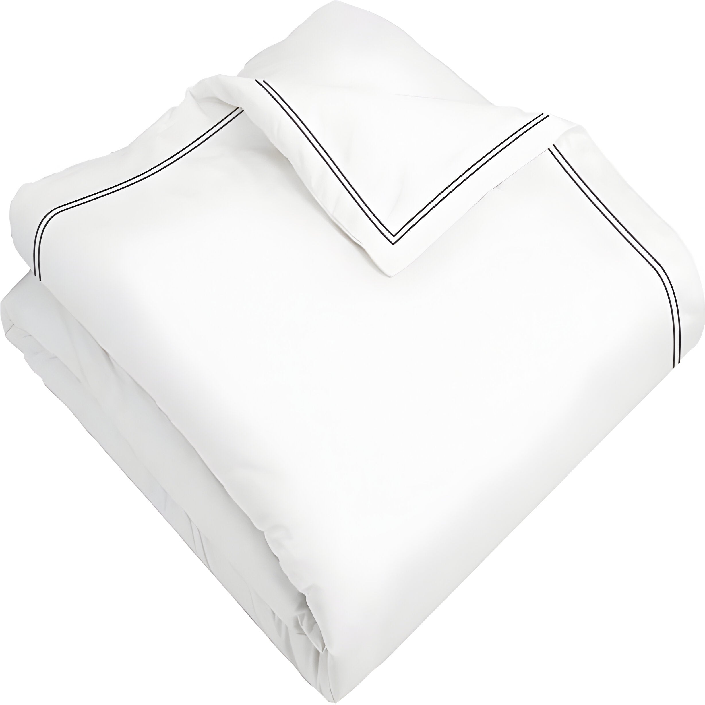 400TC Cotton Double Edge Embroidery Sateen Solid Duvet Cover Set