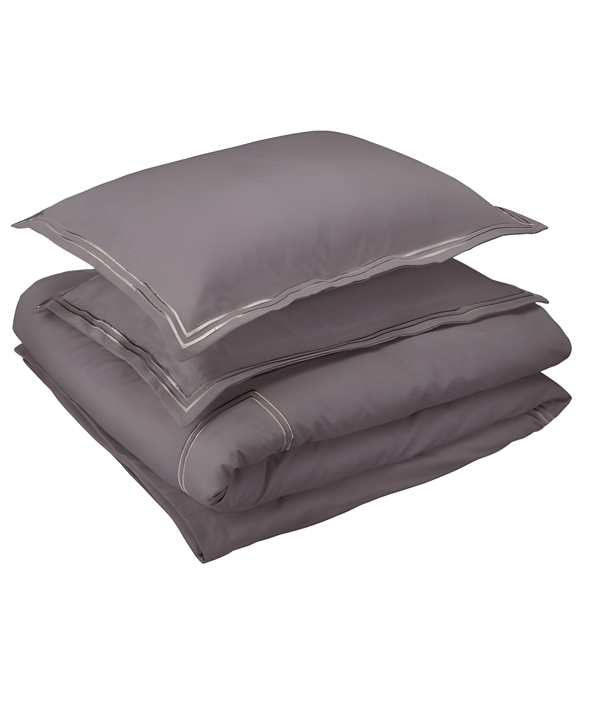 400TC Cotton Luxurious Double Embroidery Sateen Solid Duvet Cover Set