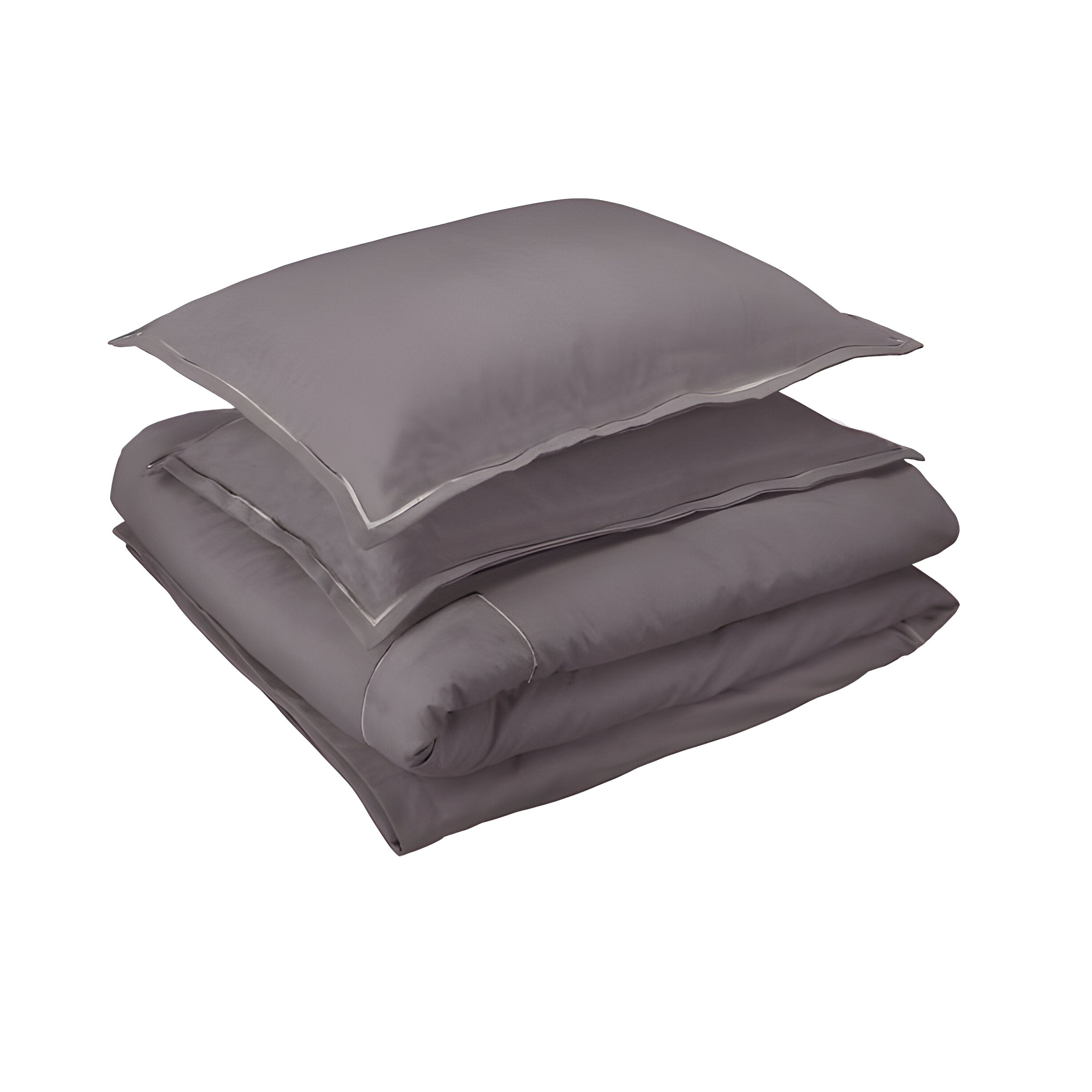 400TC Cotton Luxurious Single Embroidery Sateen Solid Duvet Cover Set