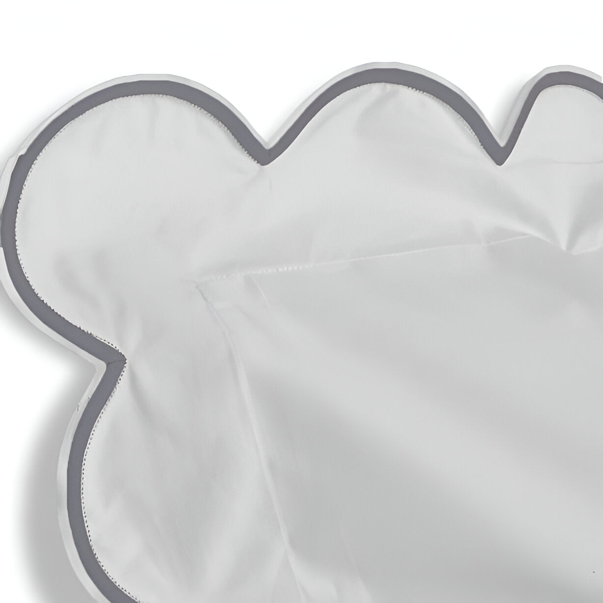 400TC Cotton Scallop Embroidery Sateen Solid Duvet Cover Set