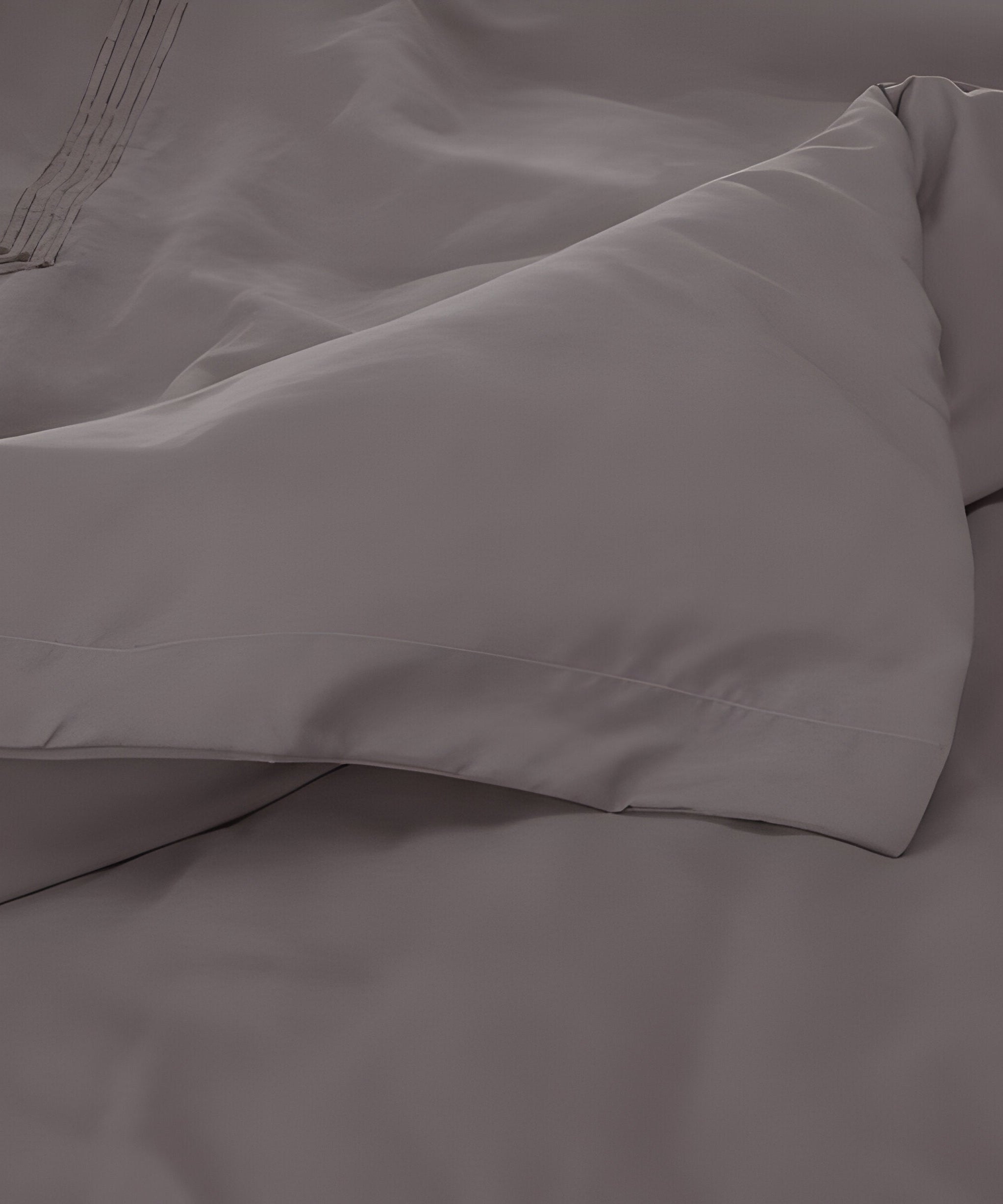 400TC Cotton Luxurious Triple Embroidery Sateen Solid Duvet Cover Set