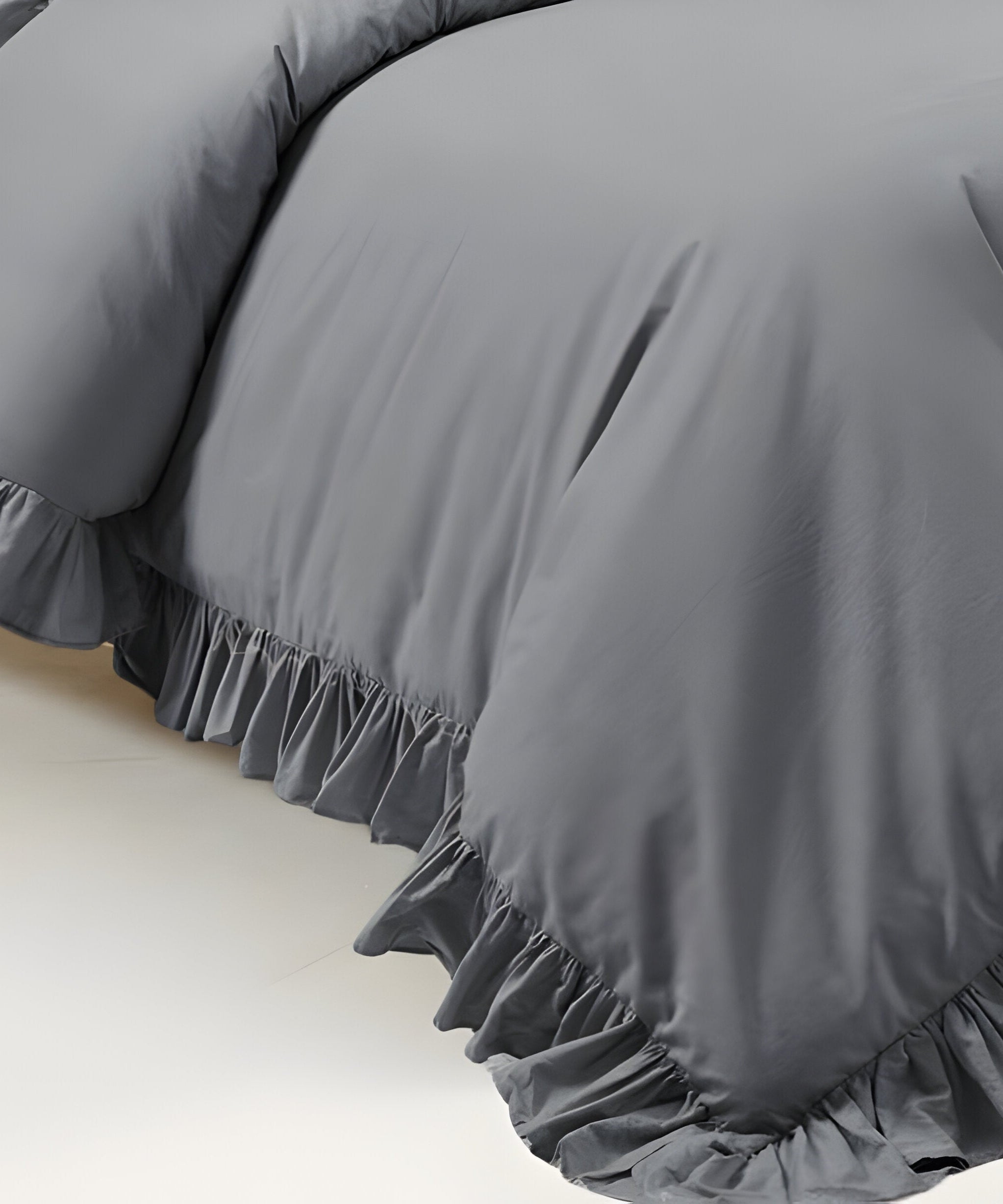 400TC Cotton Sateen Ruffle Duvet Cover Set