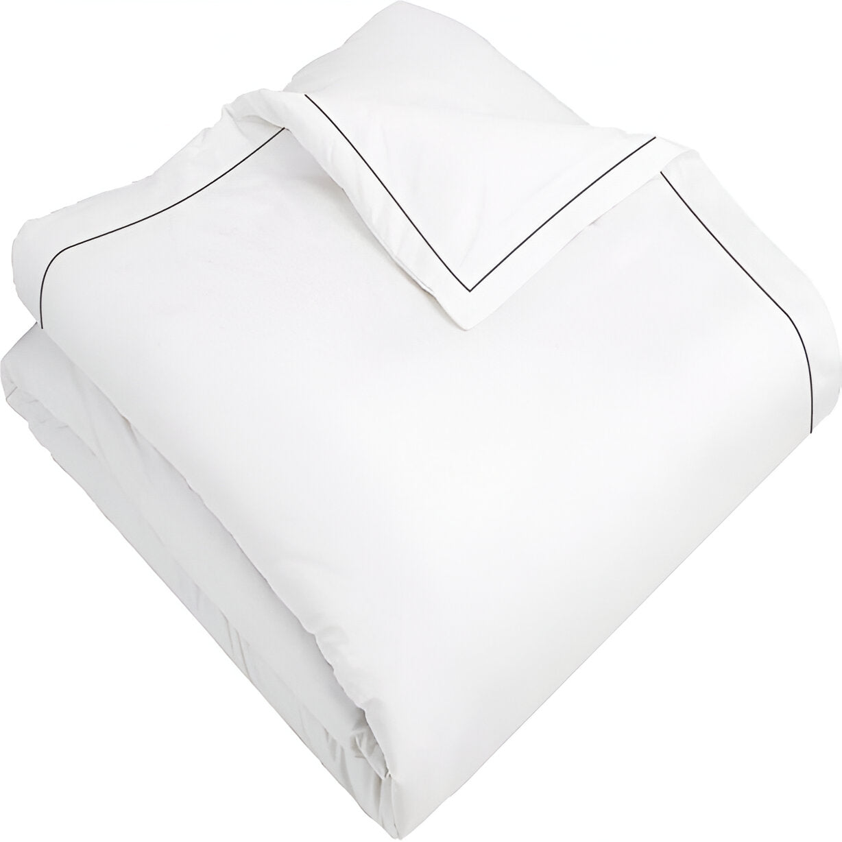 400TC Cotton Single Edge Embroidery Sateen Solid Duvet Cover Set