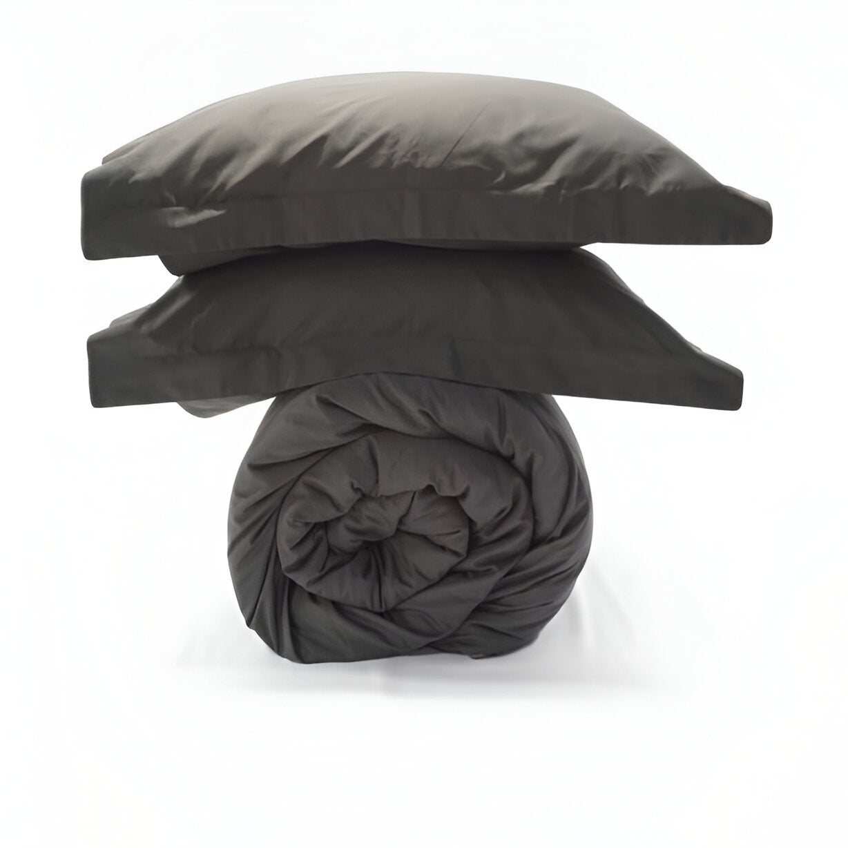 400TC Sateen Solid Cotton Round Duvet Cover Set