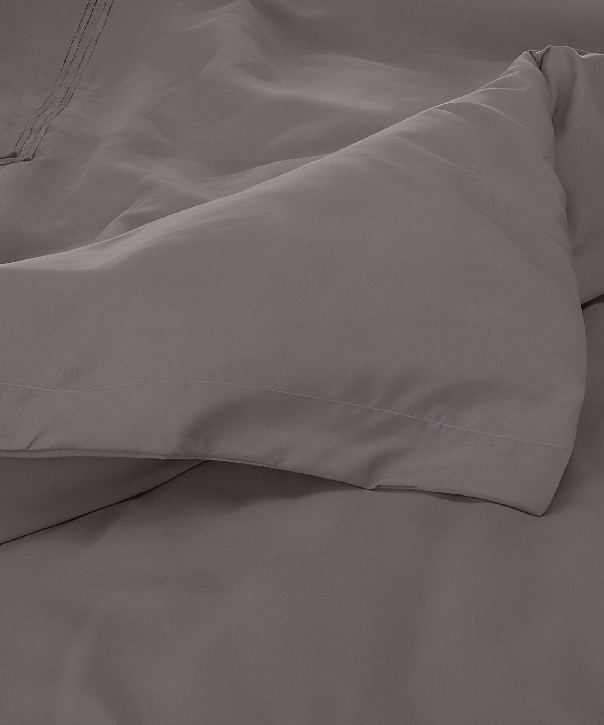 400TC Cotton Luxurious Double Embroidery Sateen Solid Duvet Cover Set