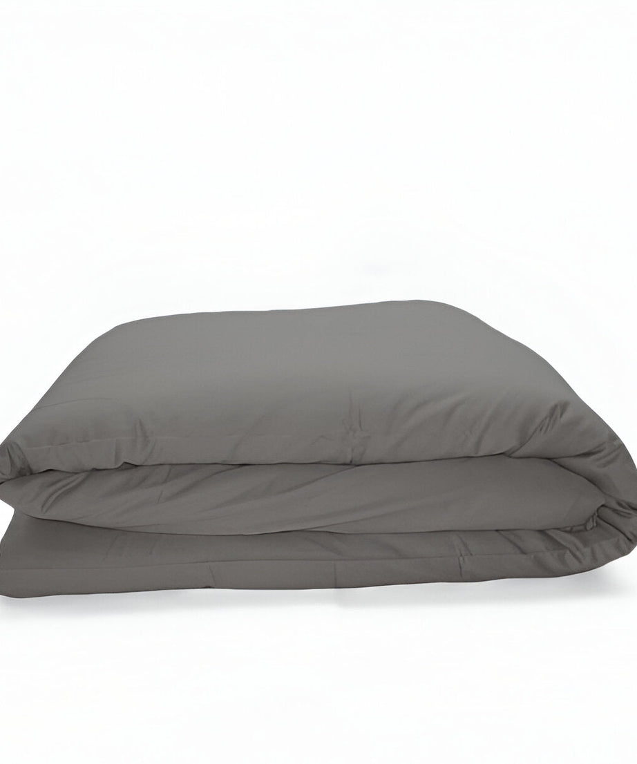 400TC Sateen Solid Cotton Round Duvet Cover Set