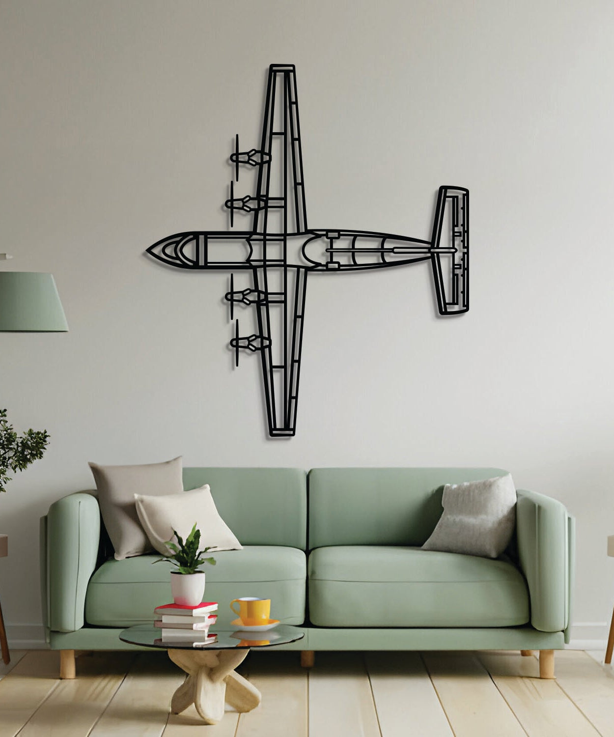 Dash 7 DHC-7 Top Metall Flugzeug Wandkunst - NCP0545