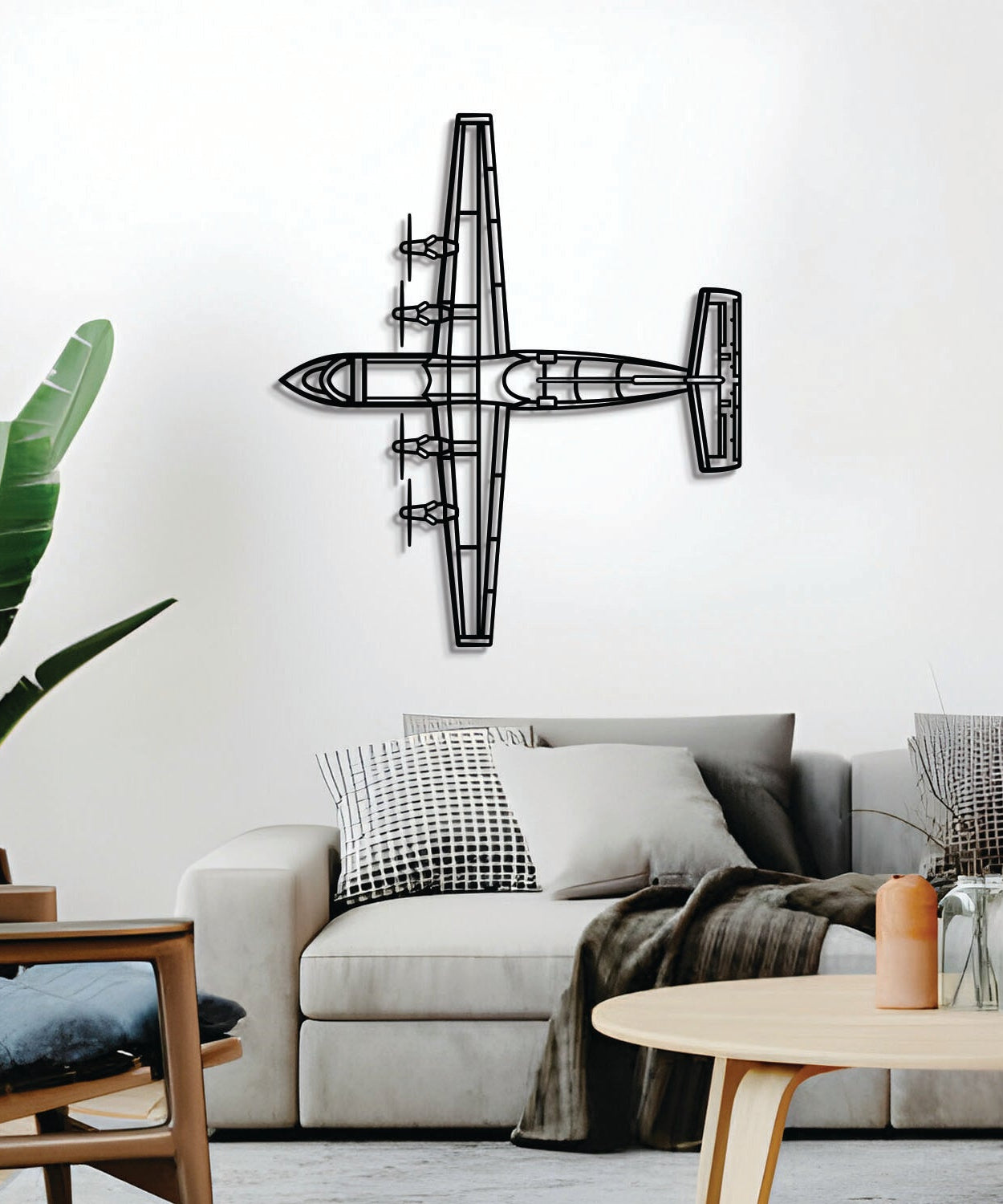 Dash 7 DHC-7 Top Metall Flugzeug Wandkunst - NCP0545
