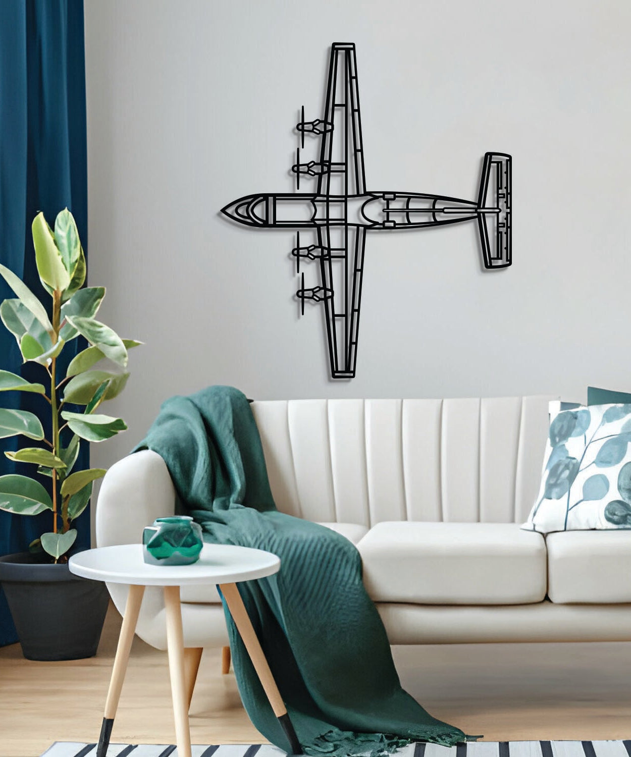 Dash 7 DHC-7 Top Metall Flugzeug Wandkunst - NCP0545