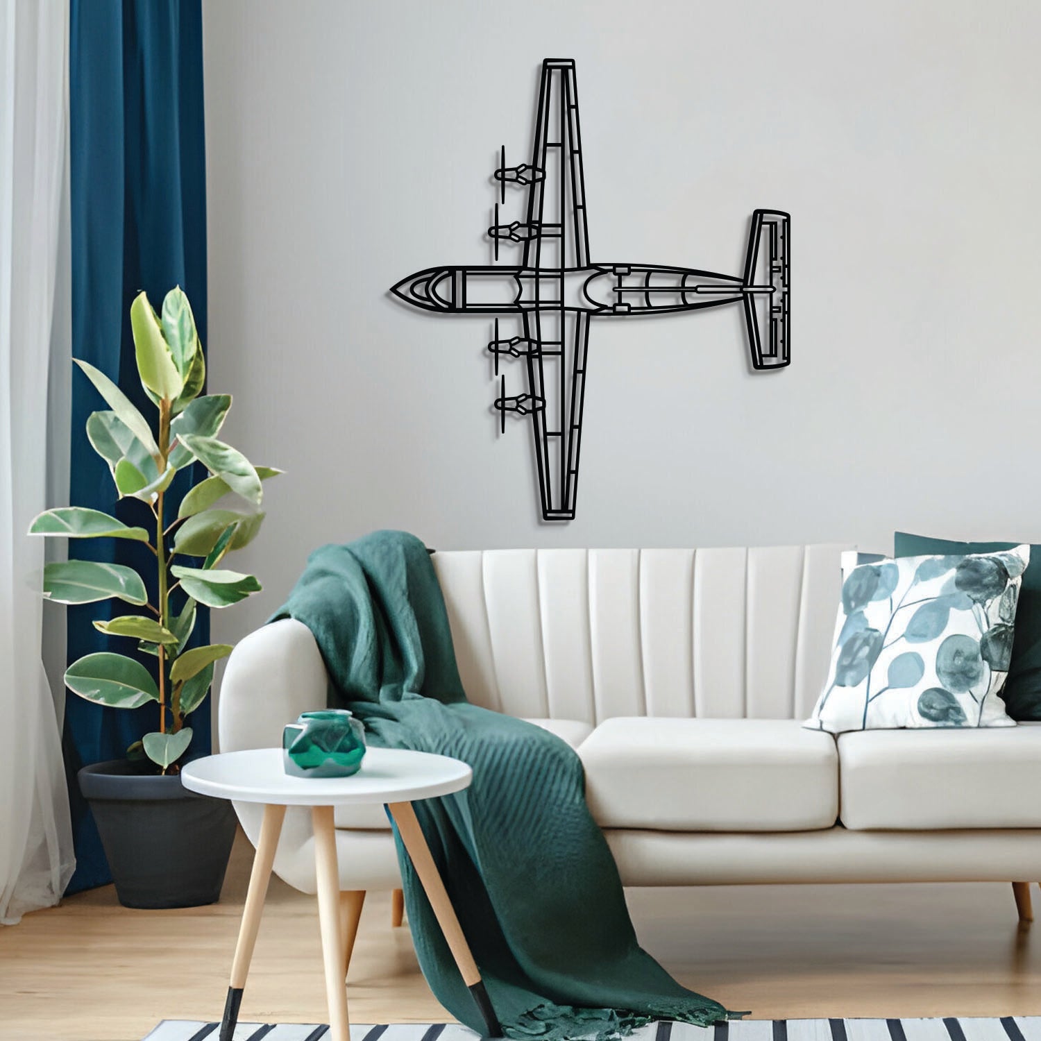 Dash 7 DHC-7 Top Metall Flugzeug Wandkunst - NCP0545