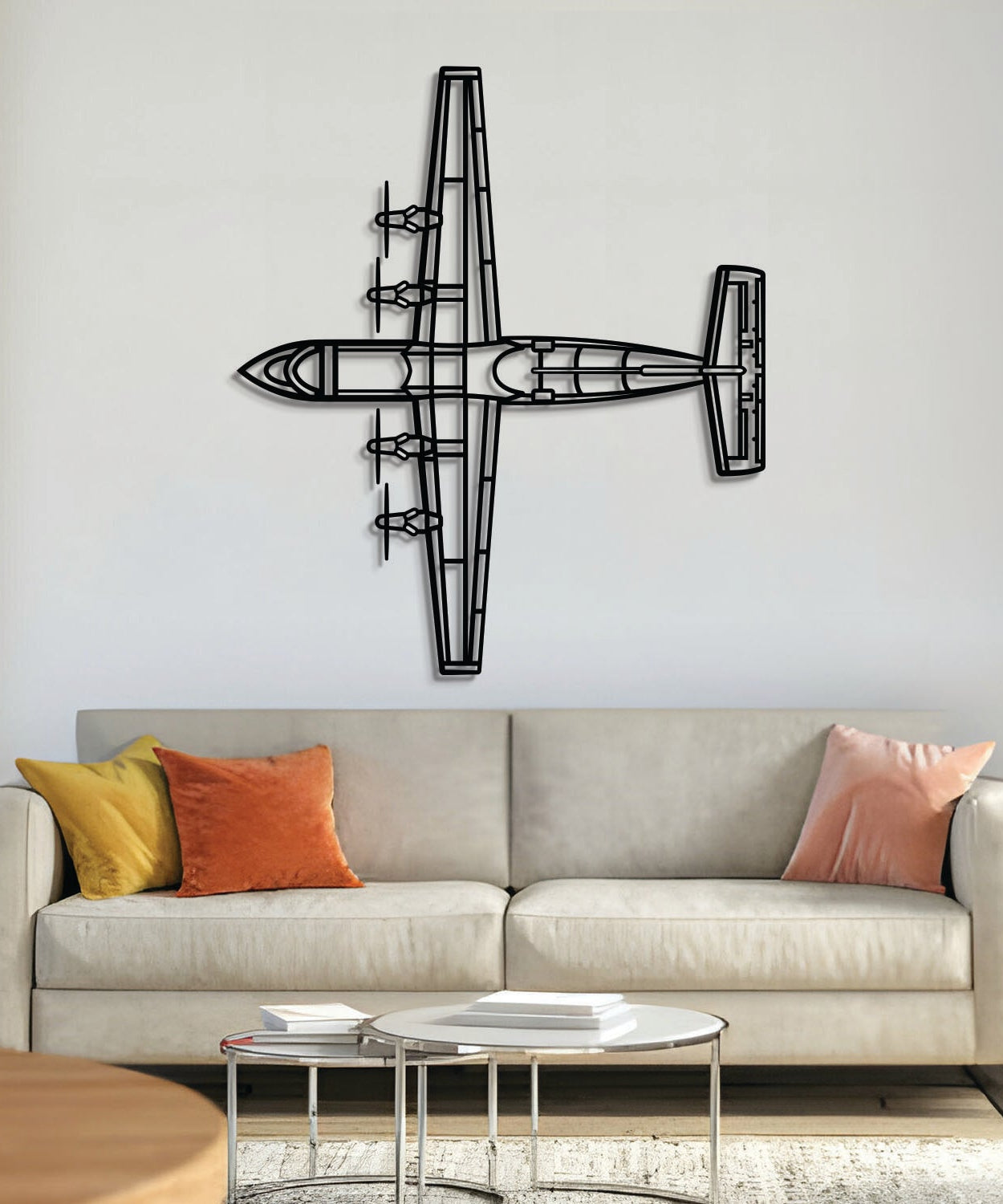 Dash 7 DHC-7 Top Metall Flugzeug Wandkunst - NCP0545