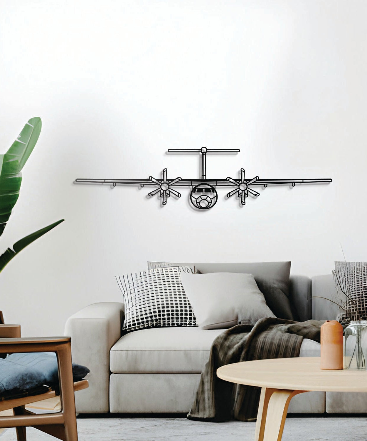 Dash 8 - Q400 Wandbild aus Metall (Flugzeug) - NCP0376