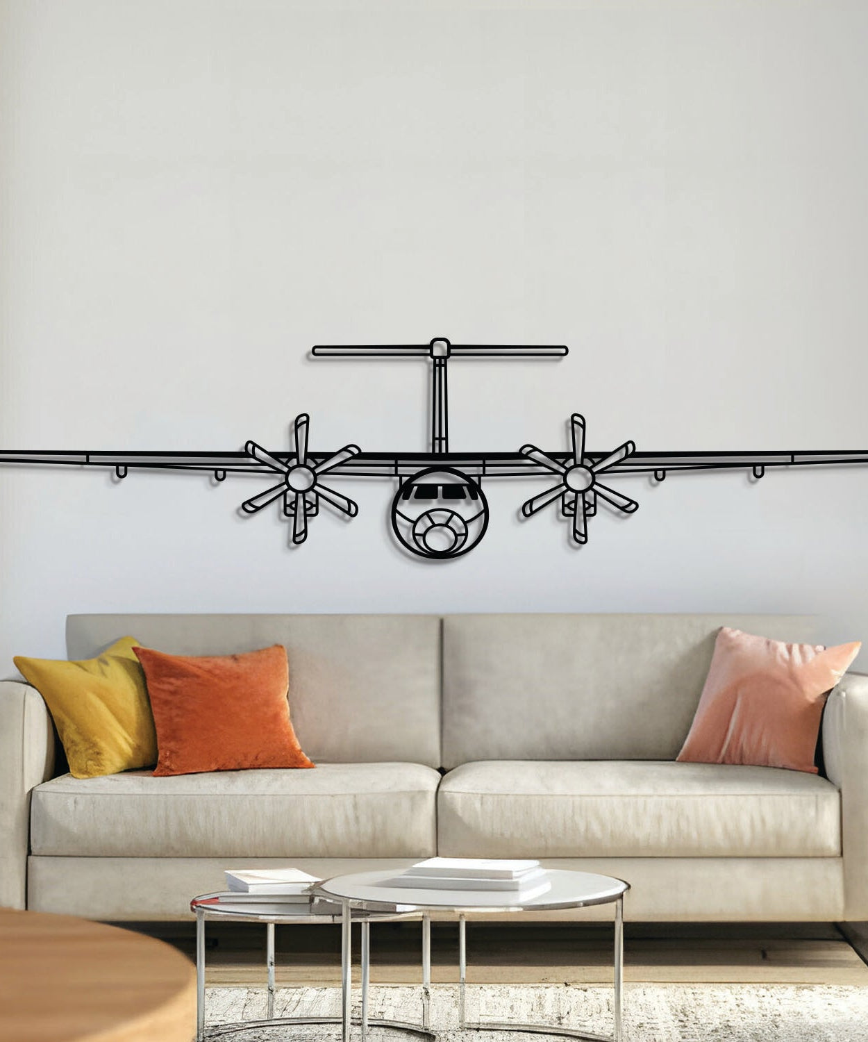Dash 8 - Q400 Wandbild aus Metall (Flugzeug) - NCP0376