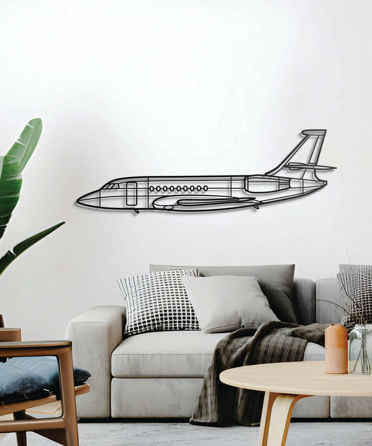 Falcon 2000 Metallflugzeug Wandbild - NCP0426