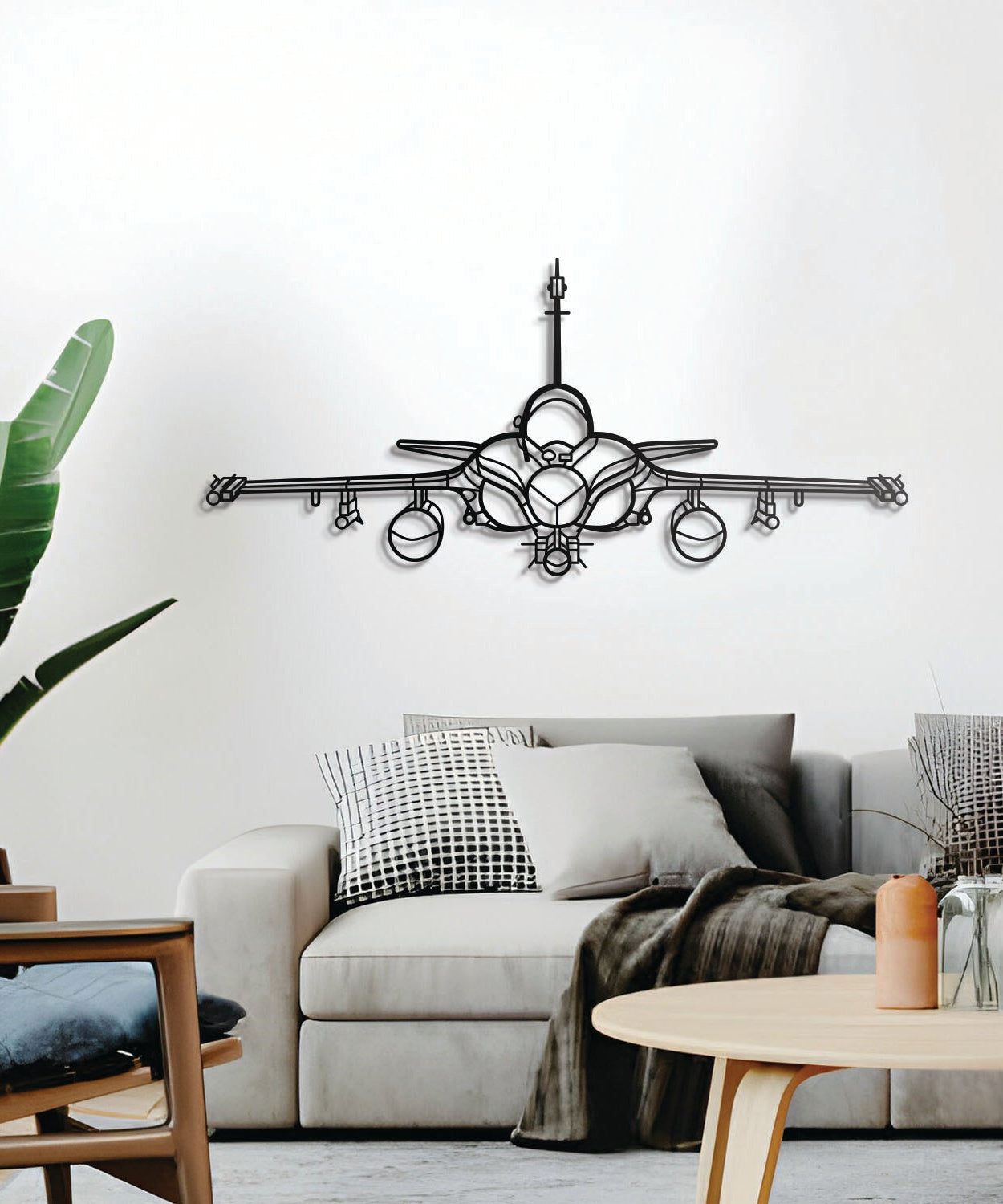 Rafale Front Metall Flugzeug Wandkunst - NCP0245