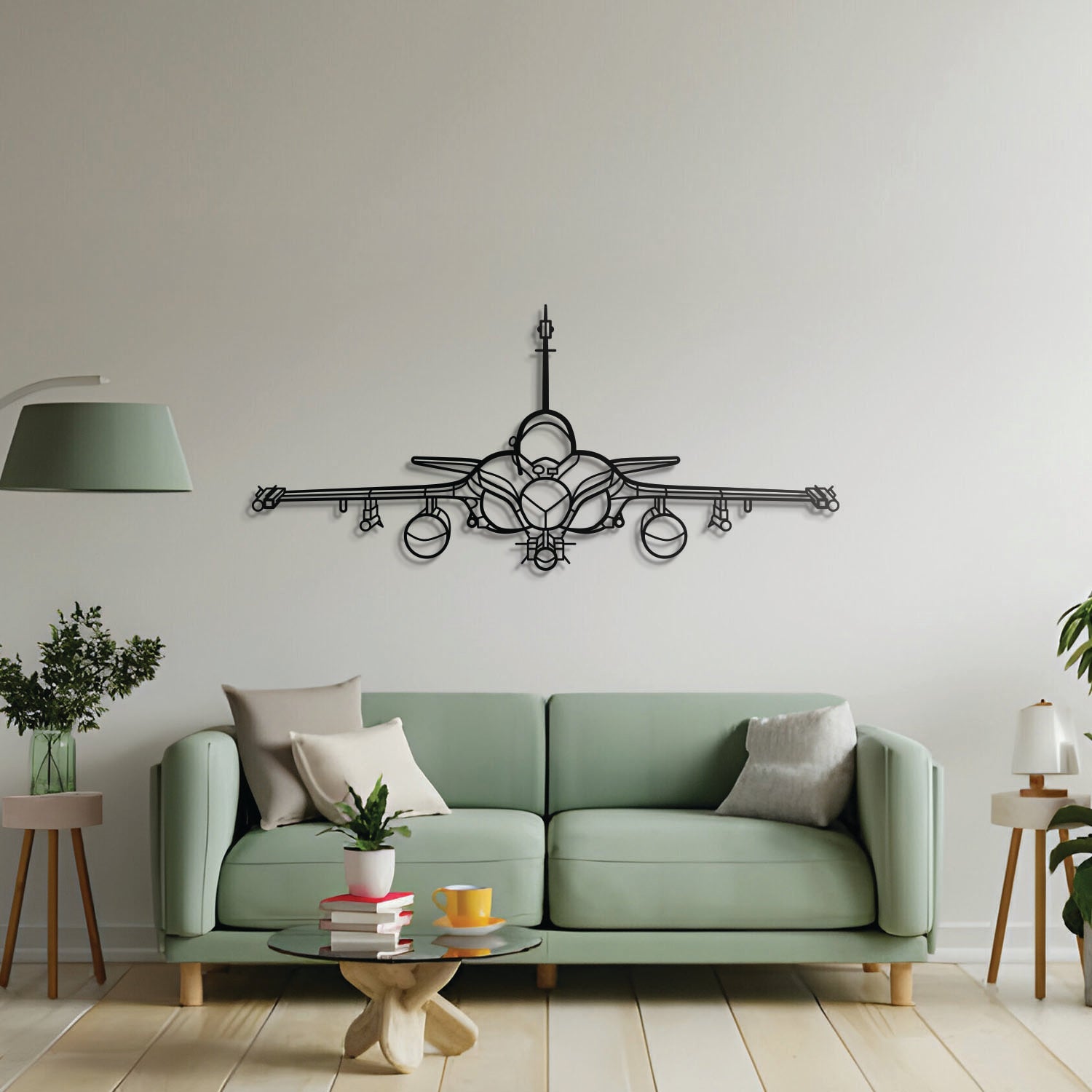 Rafale Front Metall Flugzeug Wandkunst - NCP0245