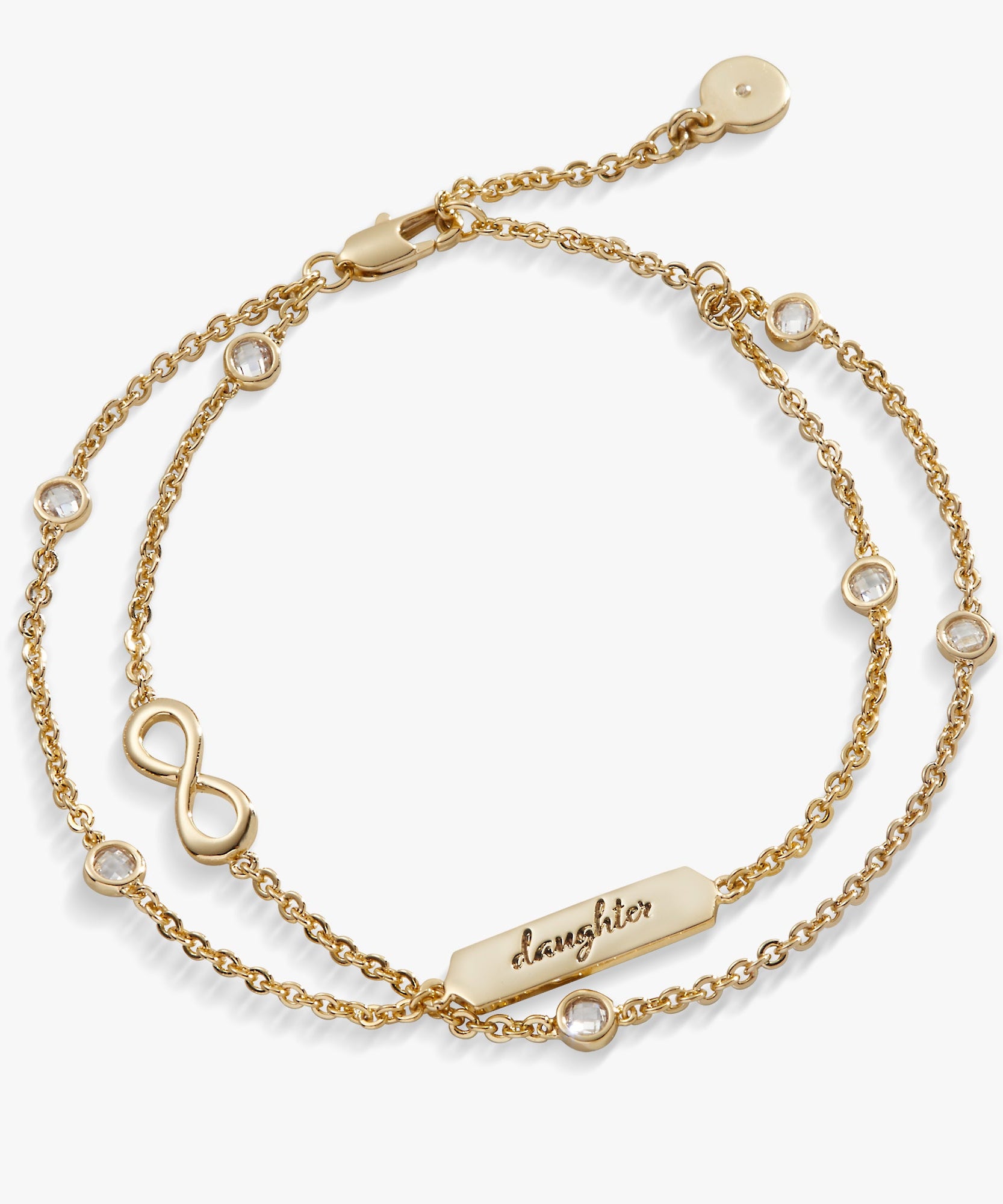 Daughter Infinity Chain Double Strand Bracelet
