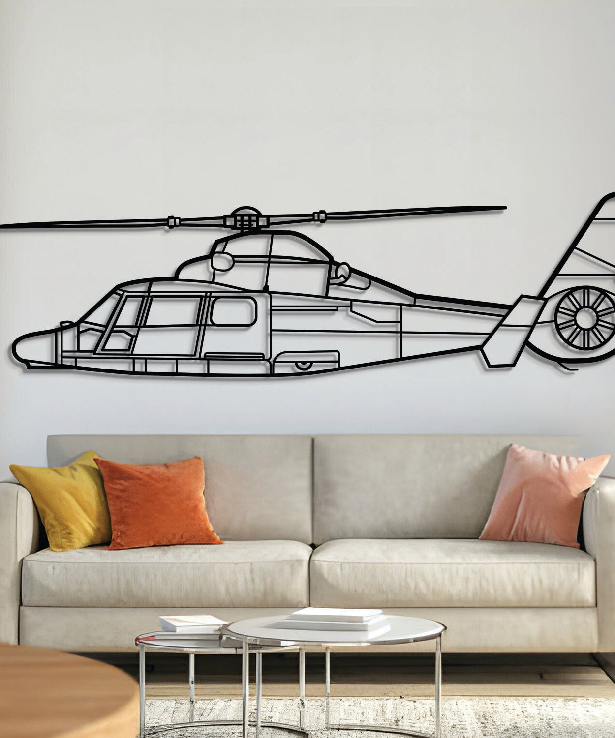 Dauphin AS365N3+ Metallflugzeug-Wandkunst – NCP0169