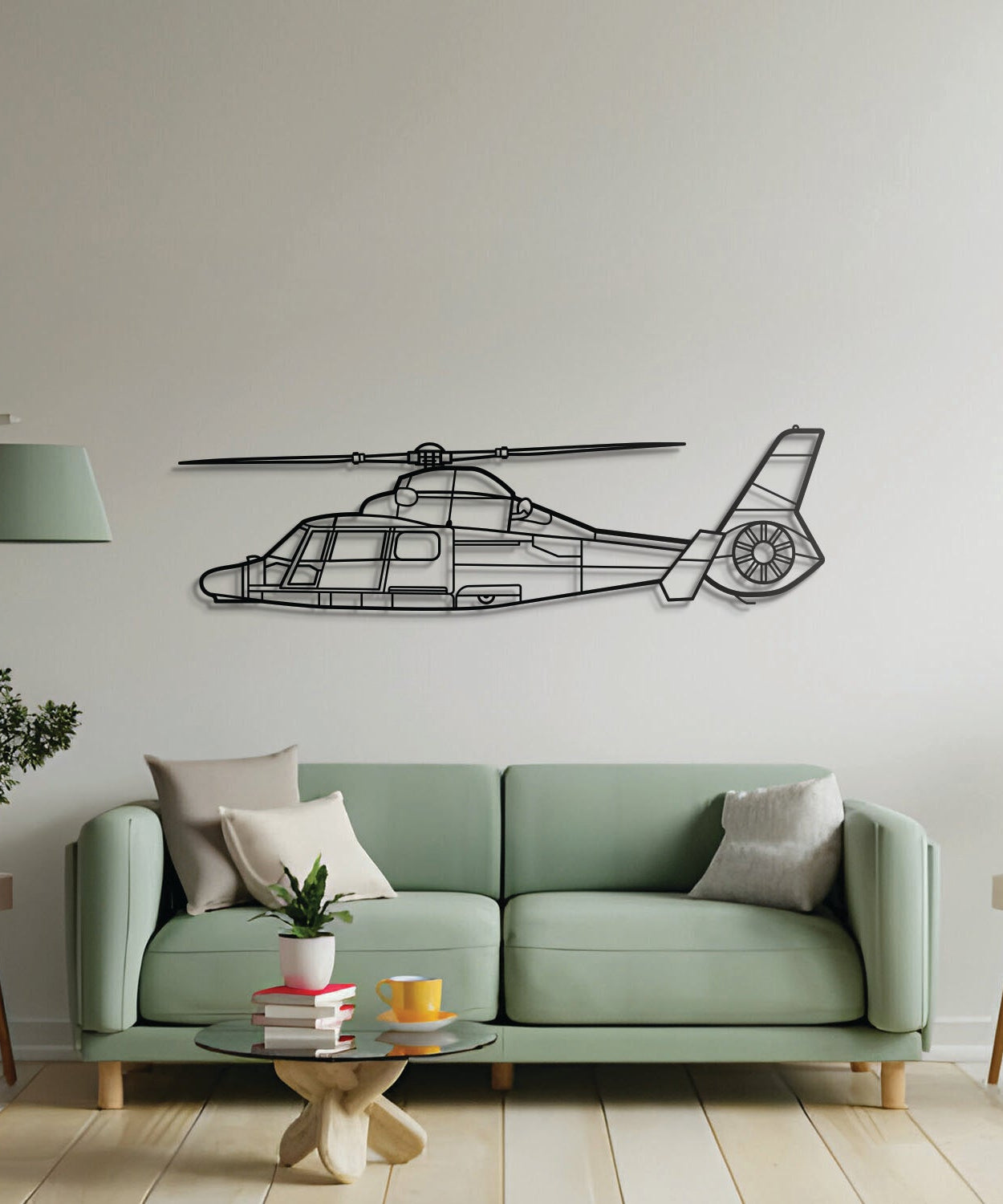 Dauphin AS365N3+ Metallflugzeug-Wandkunst – NCP0169