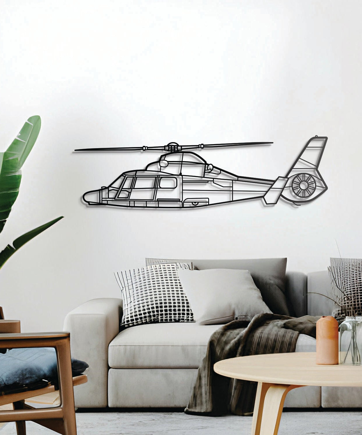 Dauphin AS365N3+ Metallflugzeug-Wandkunst – NCP0169