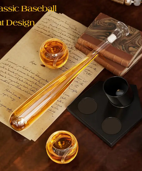 Home Run Baseball Decanter Set