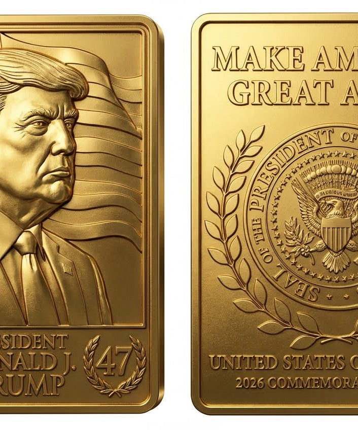 President Trump (45/47) 3D Gold Trading Card