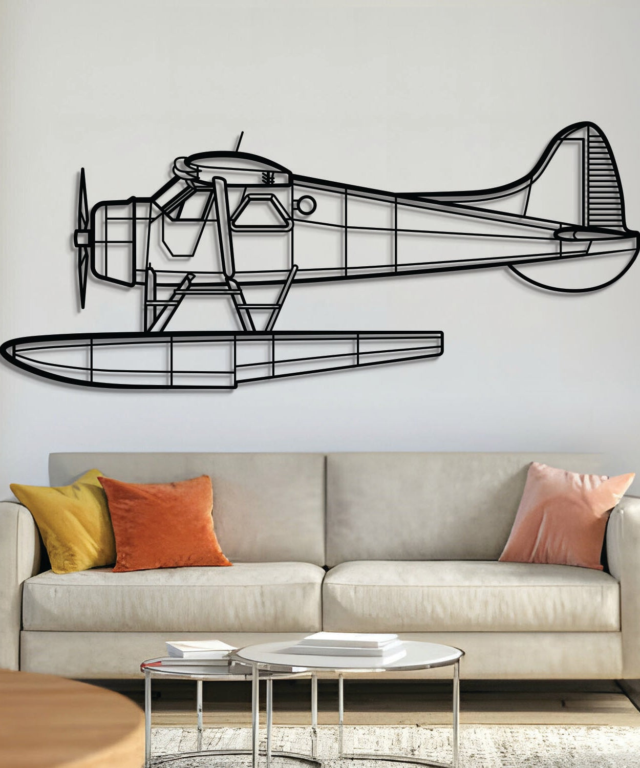 De Havilland Beaver Metallflugzeug Wandkunst - NCP0059