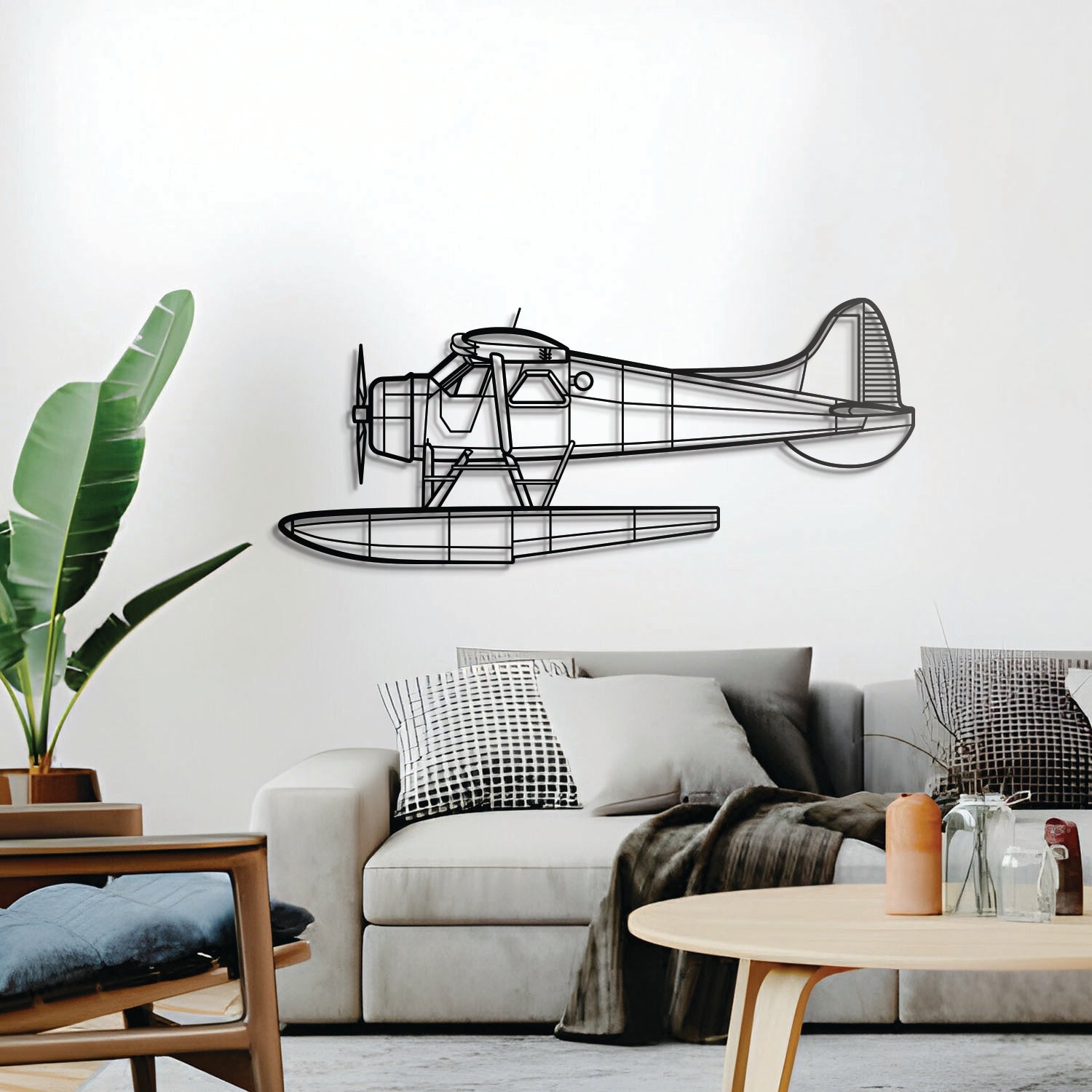 De Havilland Beaver Metallflugzeug Wandkunst - NCP0059
