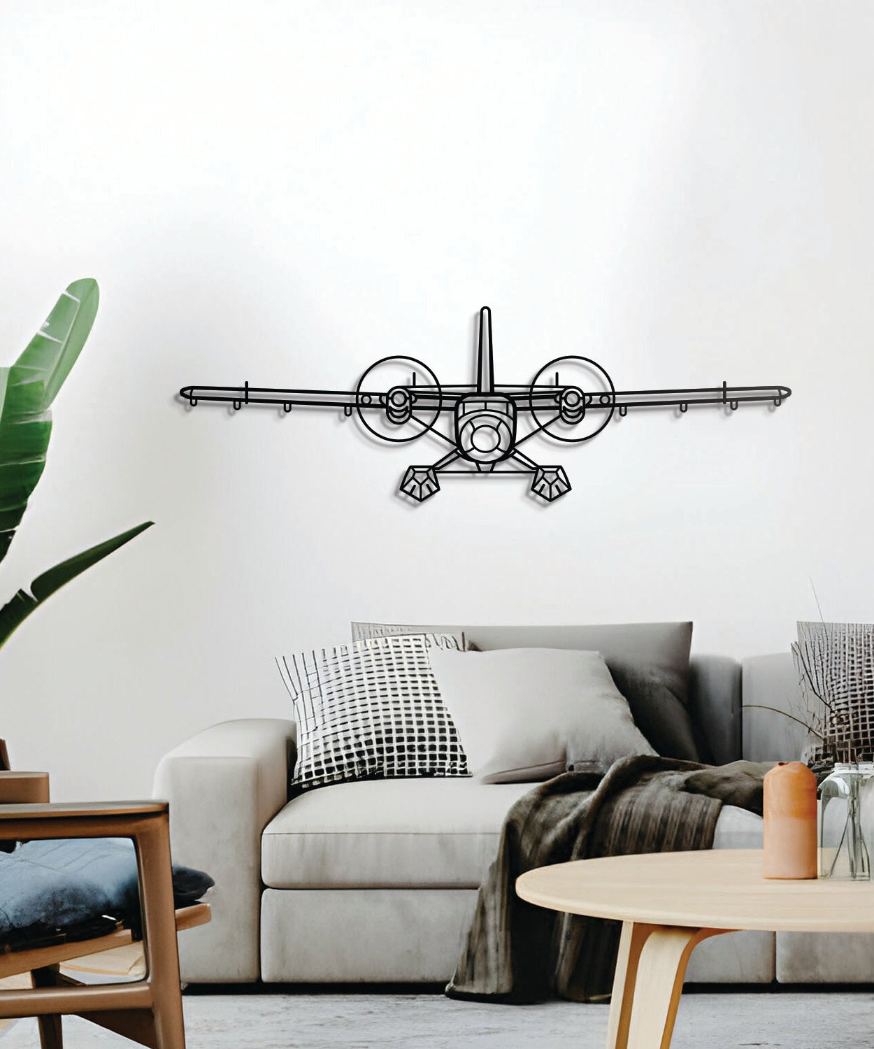 DHC-6 Twin Otter Wandbild aus Metall – NCP0060