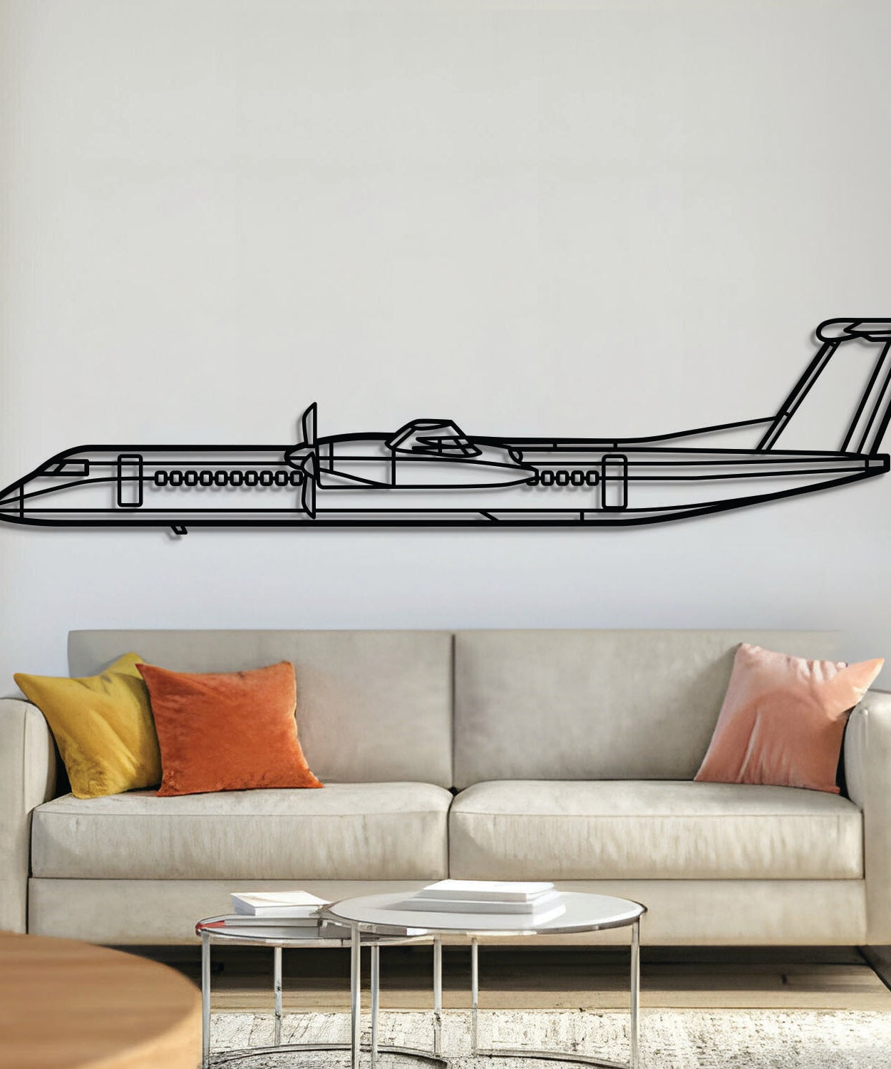 Dash 8 Q400 Wandbild aus Metall - NCP0057