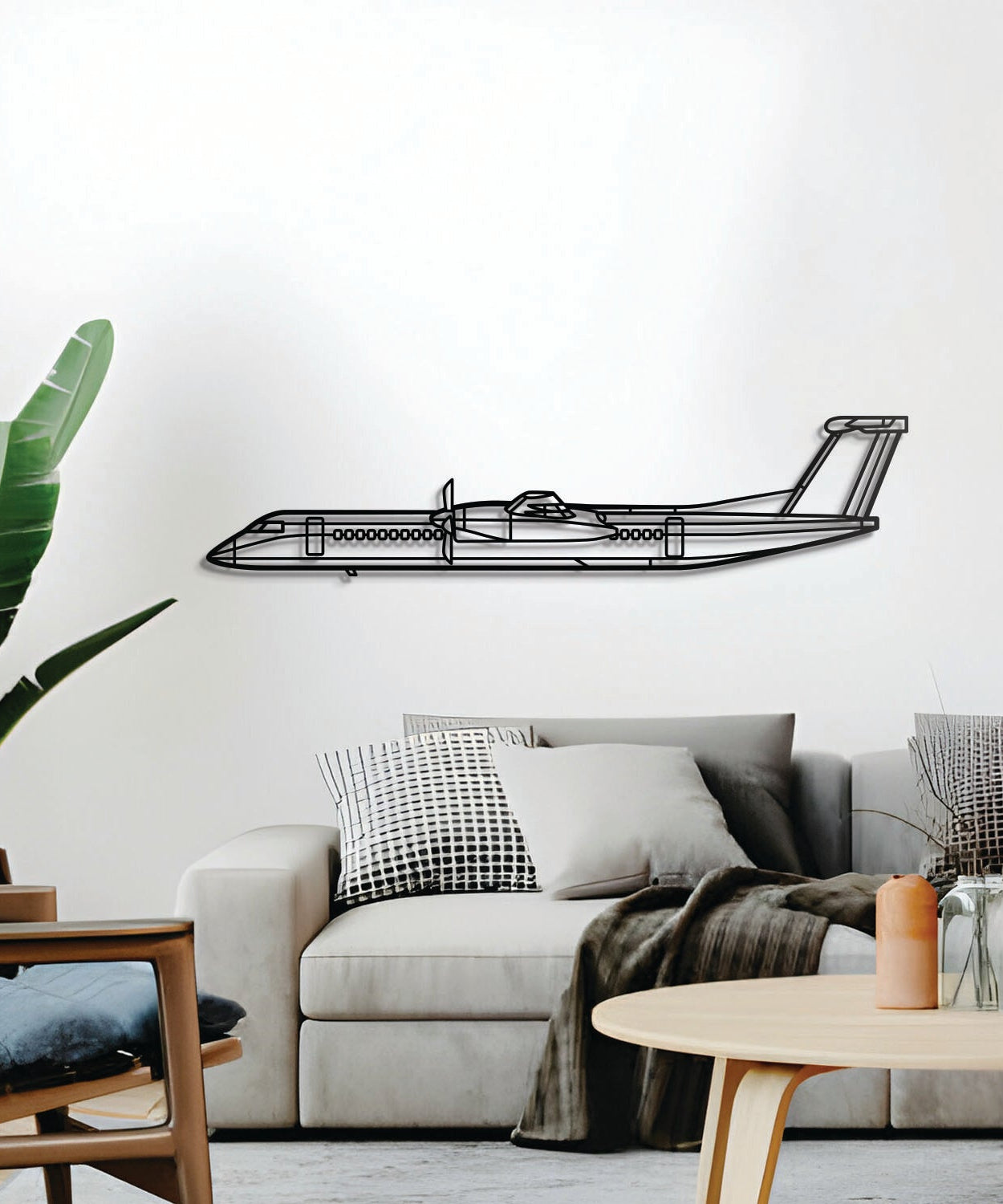 Dash 8 Q400 Wandbild aus Metall - NCP0057