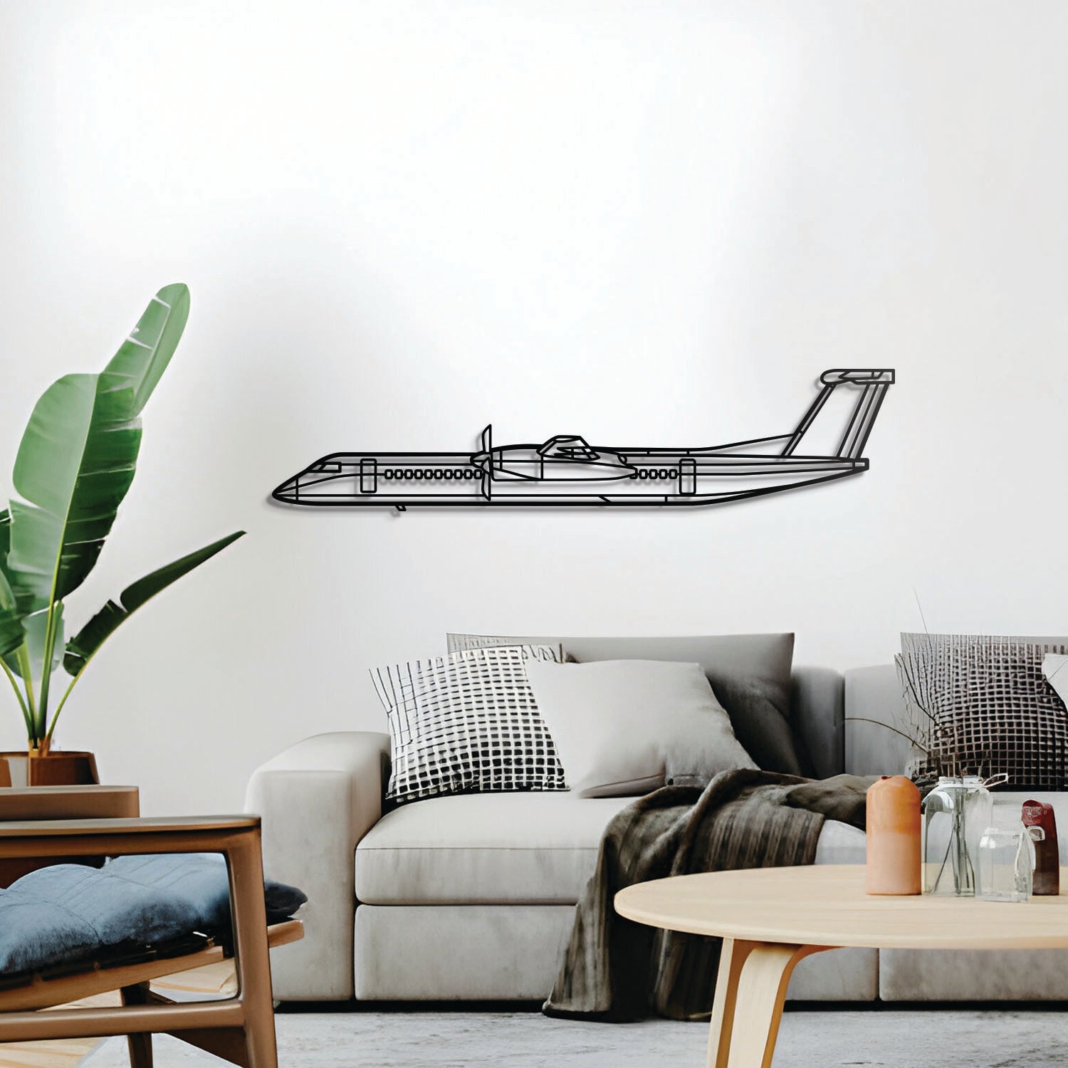 Dash 8 Q400 Wandbild aus Metall - NCP0057