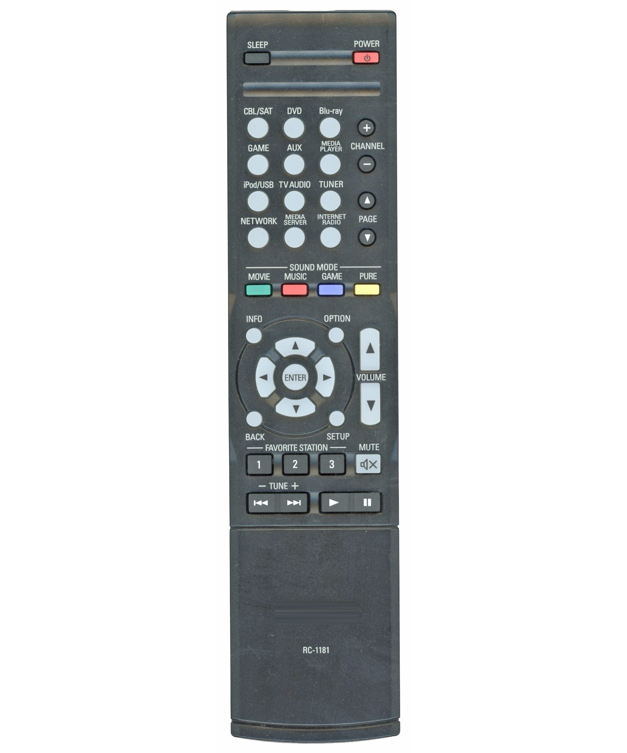Denon RC-1181 A/V Home Theater Receiver Remote Control | IR - 30701014000AD