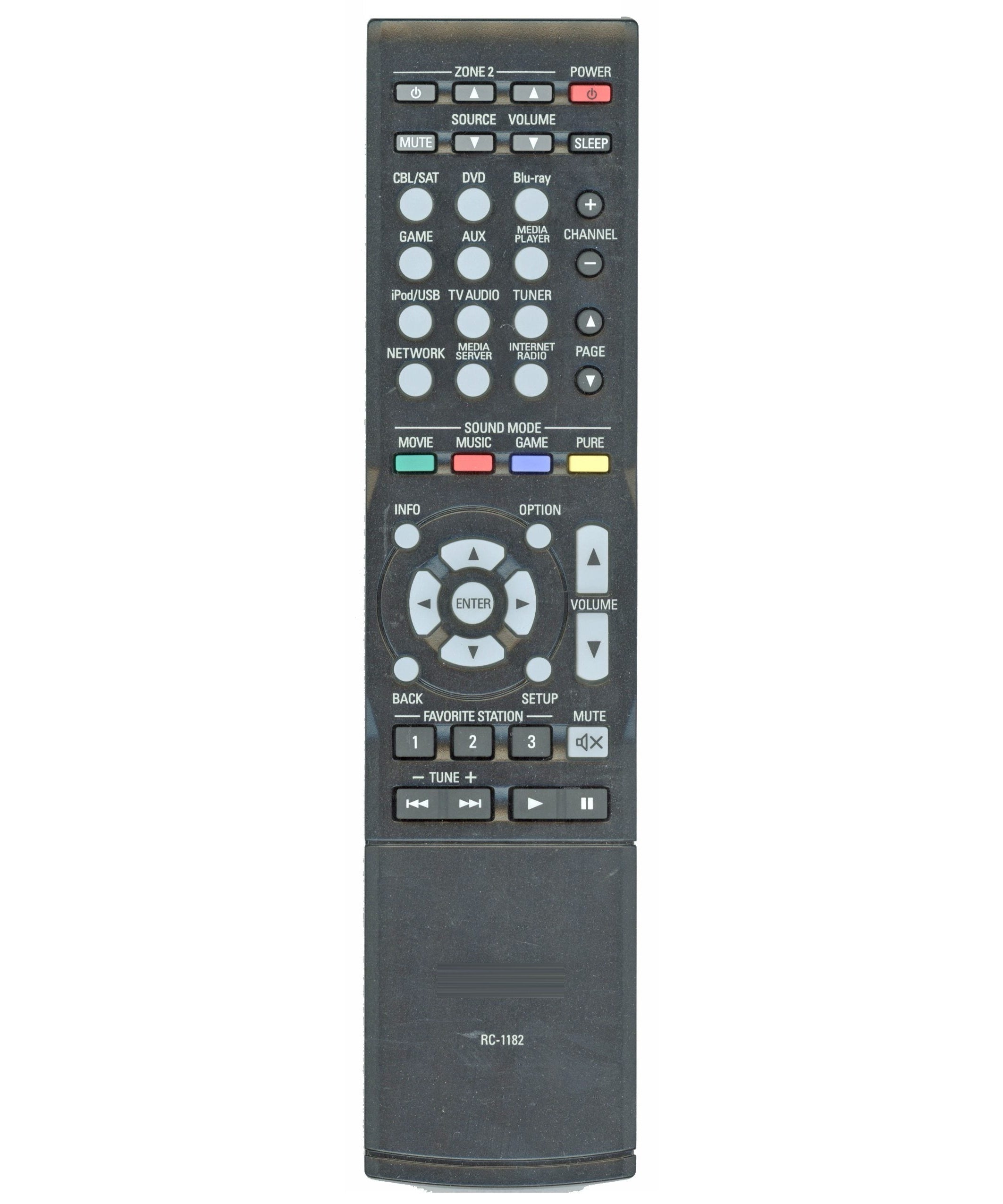 Denon RC-1182 A/V Receiver Remote Control | IR - 30701013900AD