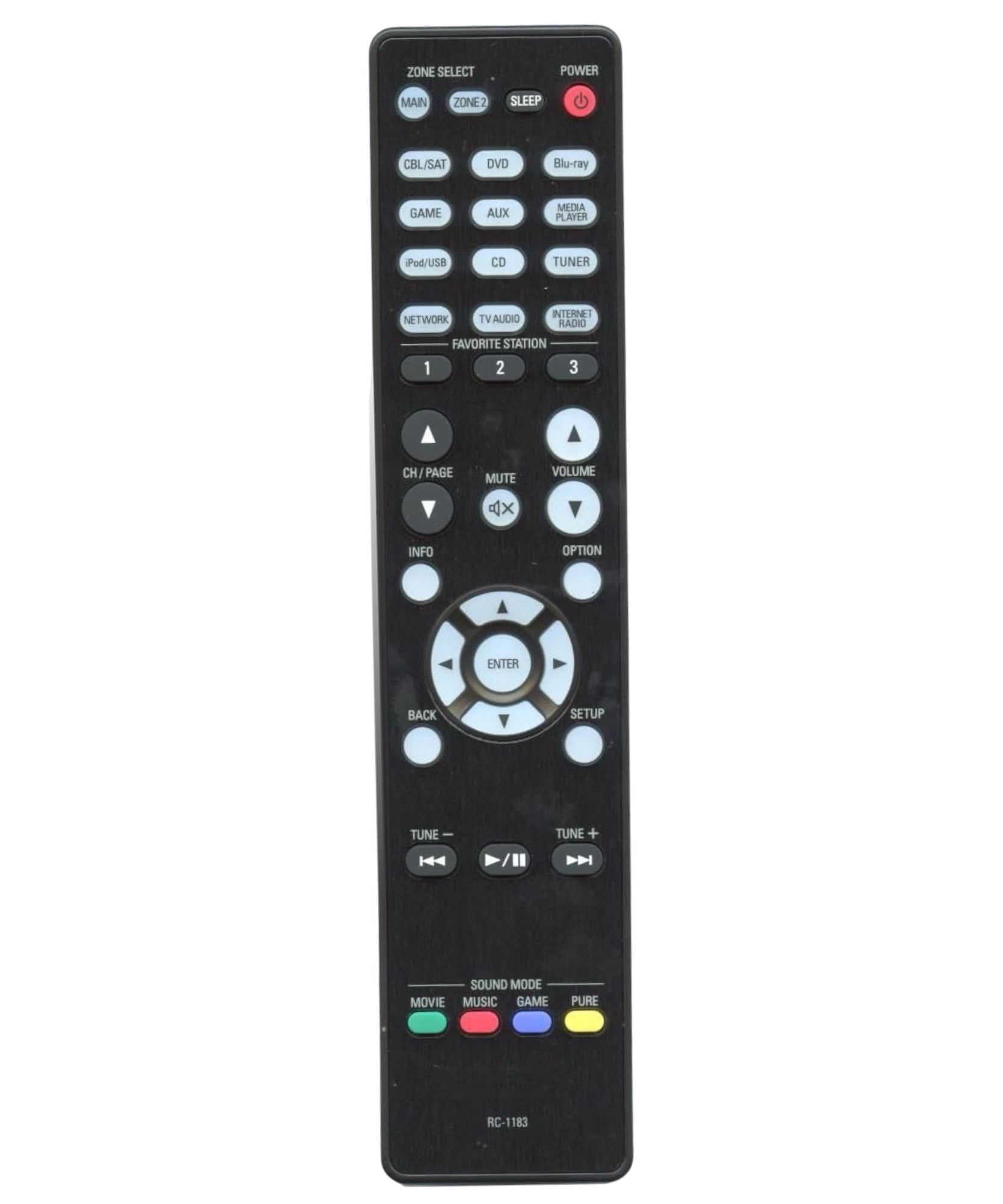 Denon RC-1183 / RC-1167 Home Theater A/V Receiver Remote Control | IR - 30701013800AD