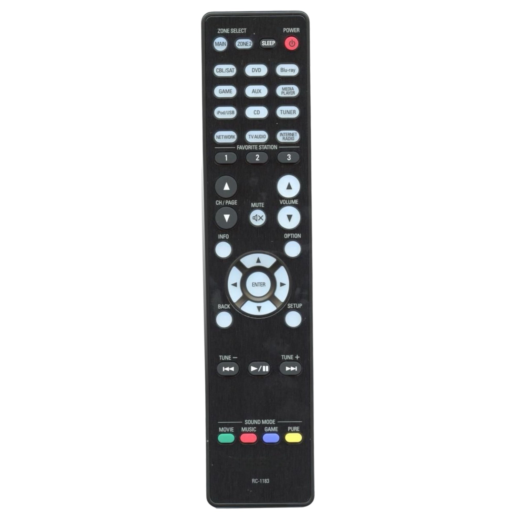 Denon RC-1183 / RC-1167 Home Theater A/V Receiver Remote Control | IR - 30701013800AD