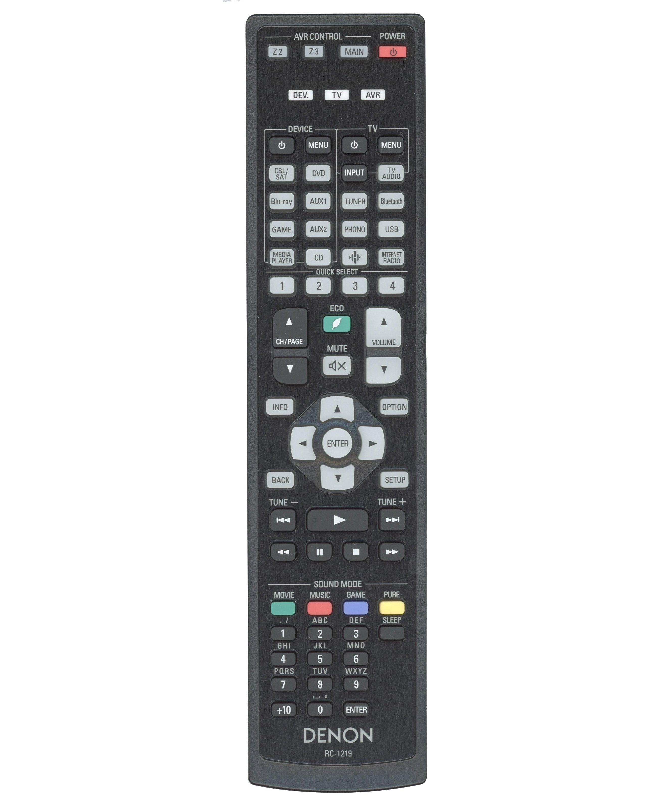 Denon RC-1219 A/V Receiver Remote Control - 30701024100AS