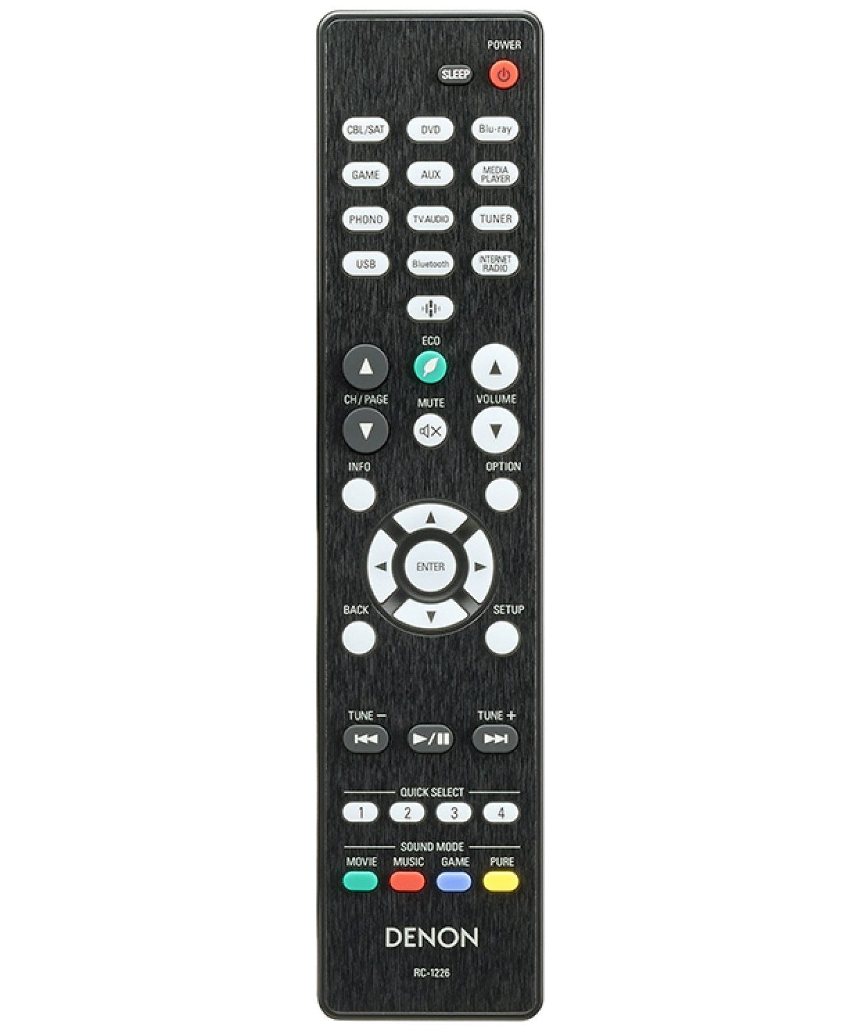 Denon RC-1226 AV Receiver Remote Control | AVRS640H | AVRS650H - 30701026000AD